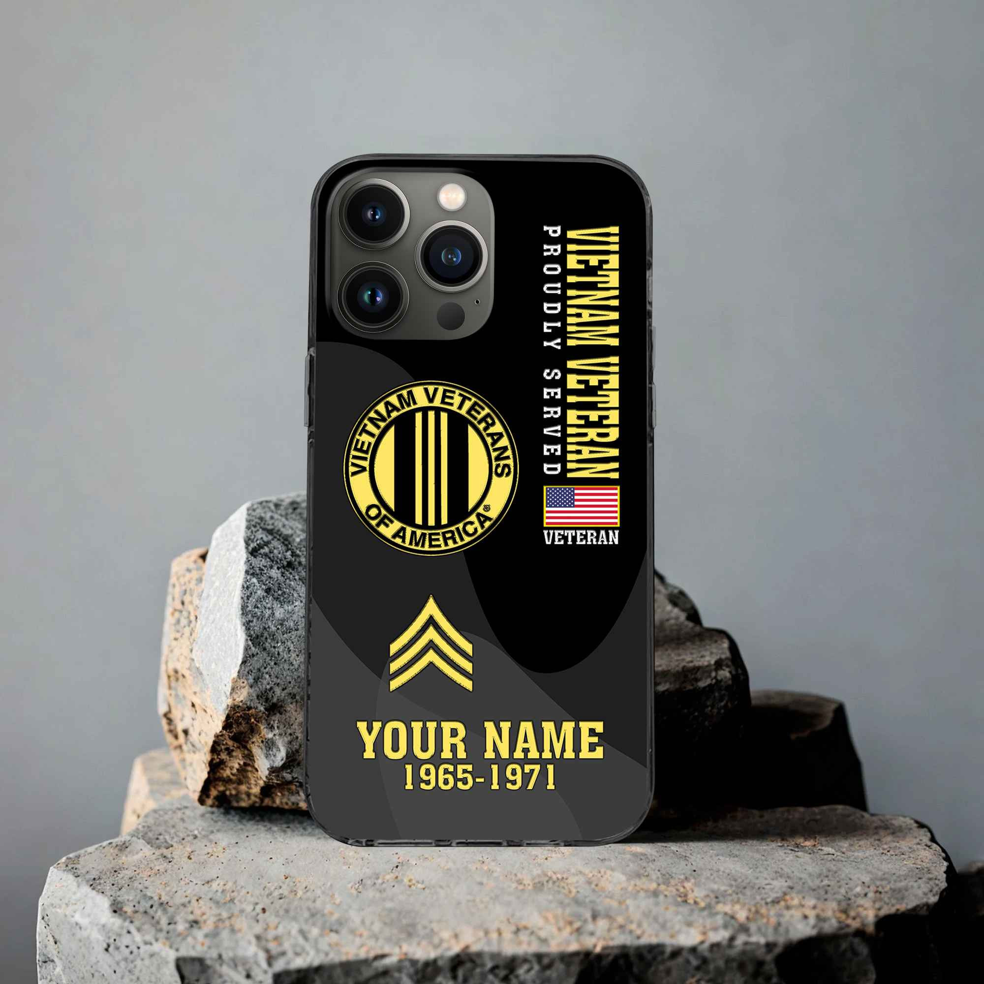 Premium Vietnam Veteran Phone Case VPVC506006, Custom Name, Rank, Year, Gifts For Vietnam Veteran, Best Gifts On Father’s Day, Armed Forces Day, Independence Day, Veterans Day