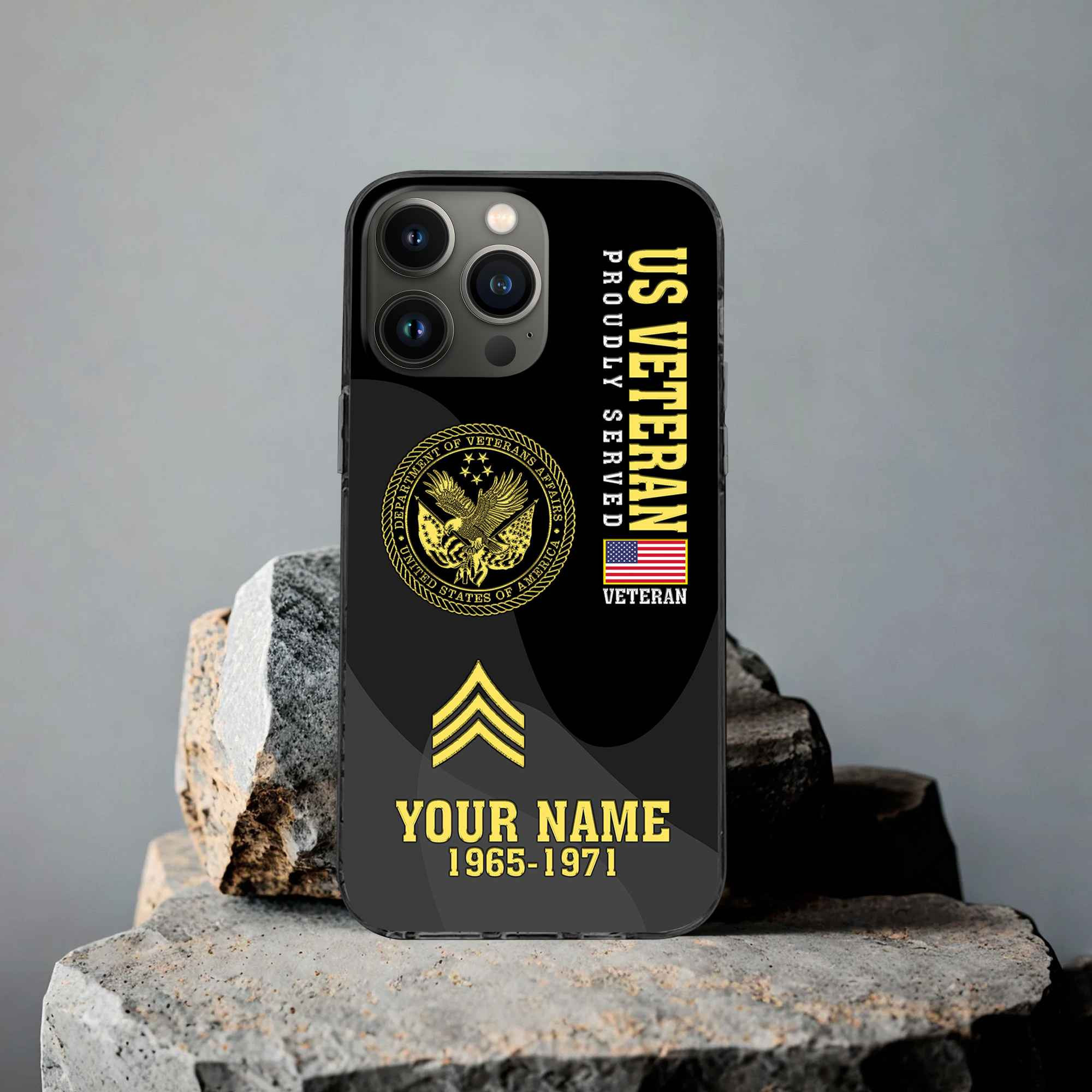 Premium US Veteran Phone Case VPVC506007, Custom Name, Rank, Year, Gifts For US Veteran, Best Gifts On Father’s Day, Armed Forces Day, Independence Day, Veterans Day