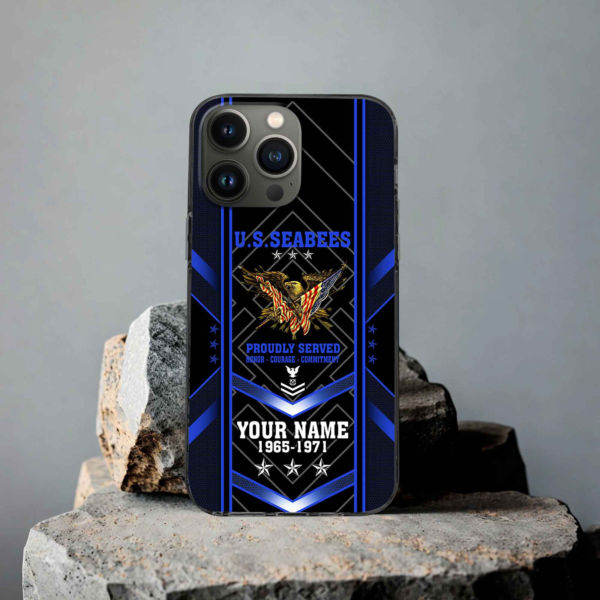 Premium Custom US Seabees Phone Case VPVC506109, Gifts For Seabees Veteran, Best Gifts On Father’s Day, Armed Forces Day, Independence Day, Veterans Day