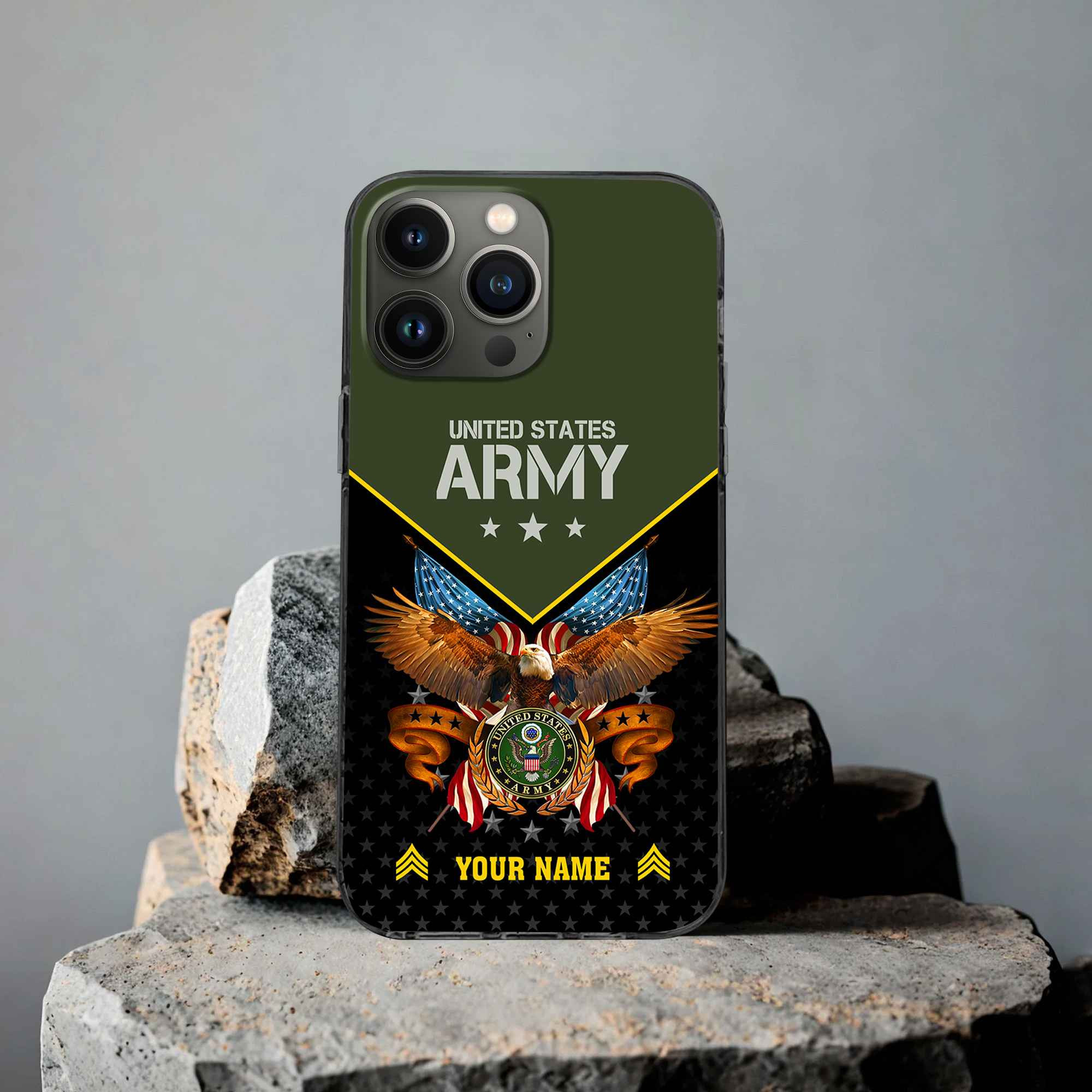 Unique Custom Name, Rank US Army Phone Case VPVC506201, Gifts For Army Veteran, Best Gifts On Father’s Day, Independence Day, Veterans Day