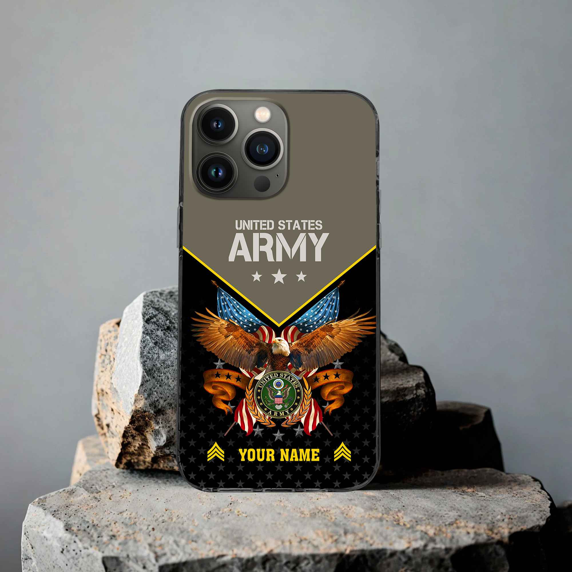 Unique Custom Name, Rank US Army Phone Case VPVC506210, Gifts For Army Veteran, Best Gifts On Father’s Day, Independence Day, Veterans Day