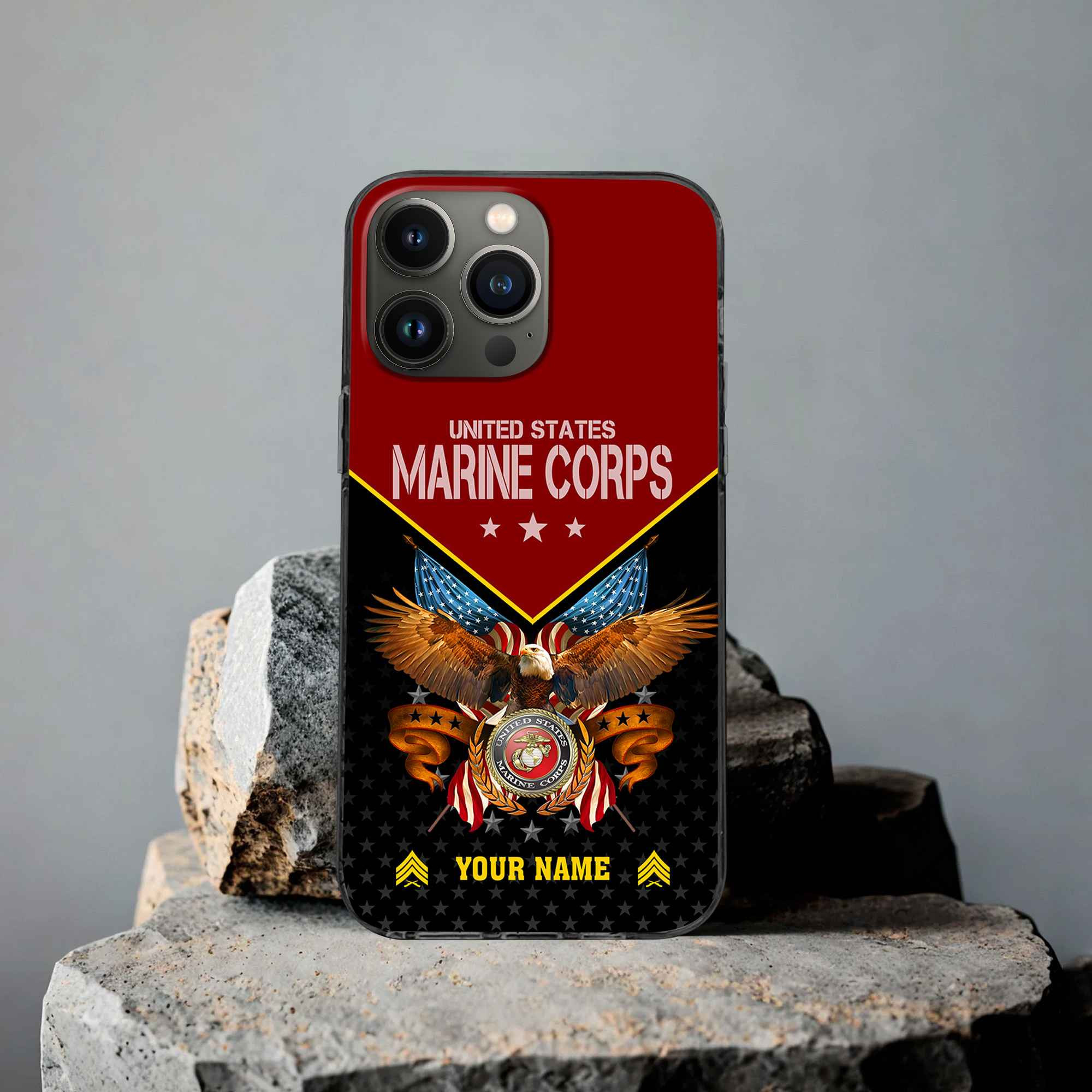 Unique Custom Name, Rank, USMC Phone Case VPVC506203, Gifts For Marine Veteran, Best Gifts On Father’s Day, Independence Day, Veterans Day