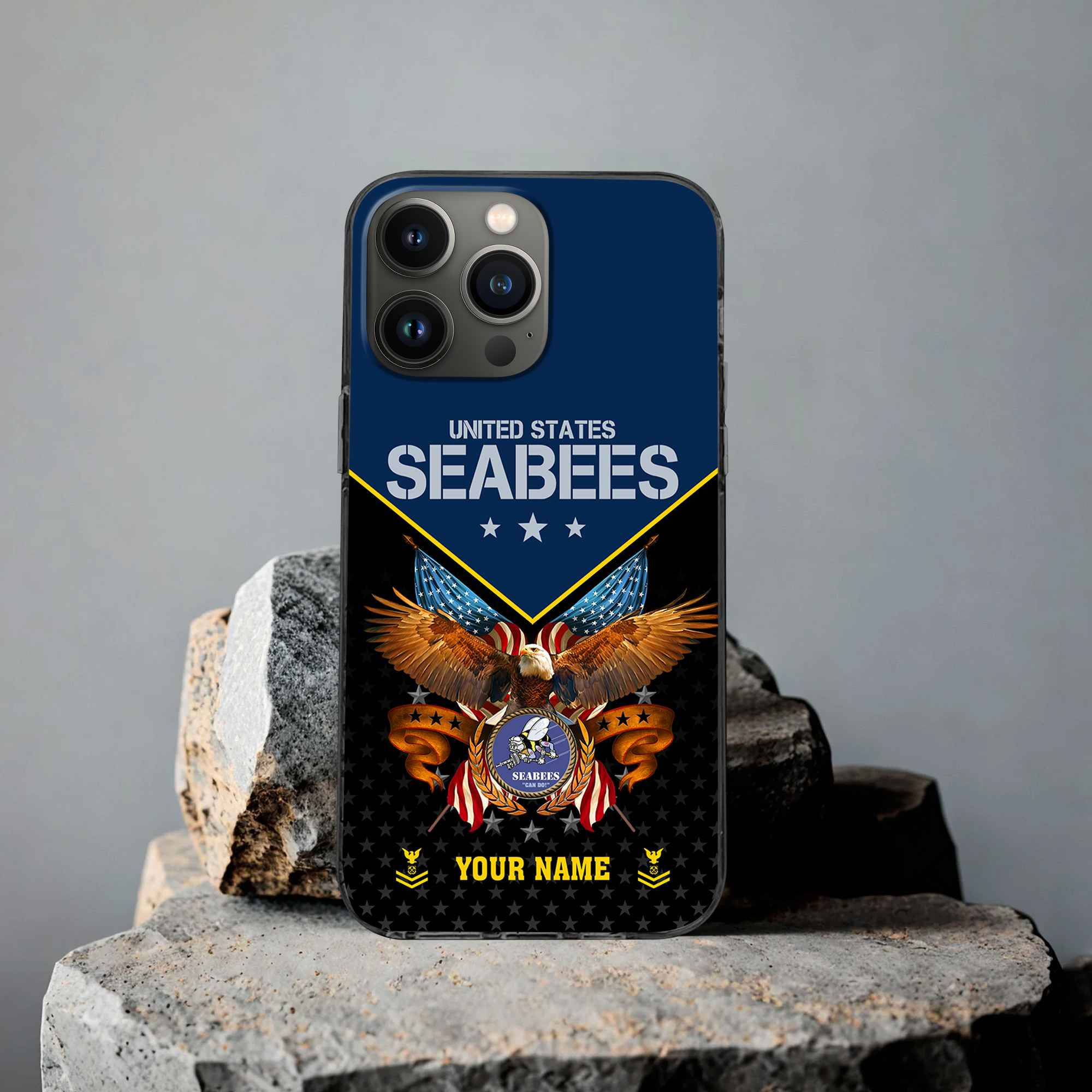 Unique Custom Name, Rank, US Seabees Phone Case VPVC506209, Gifts For Seabees Veteran, Best Gifts On Father’s Day, Independence Day, Veterans Day