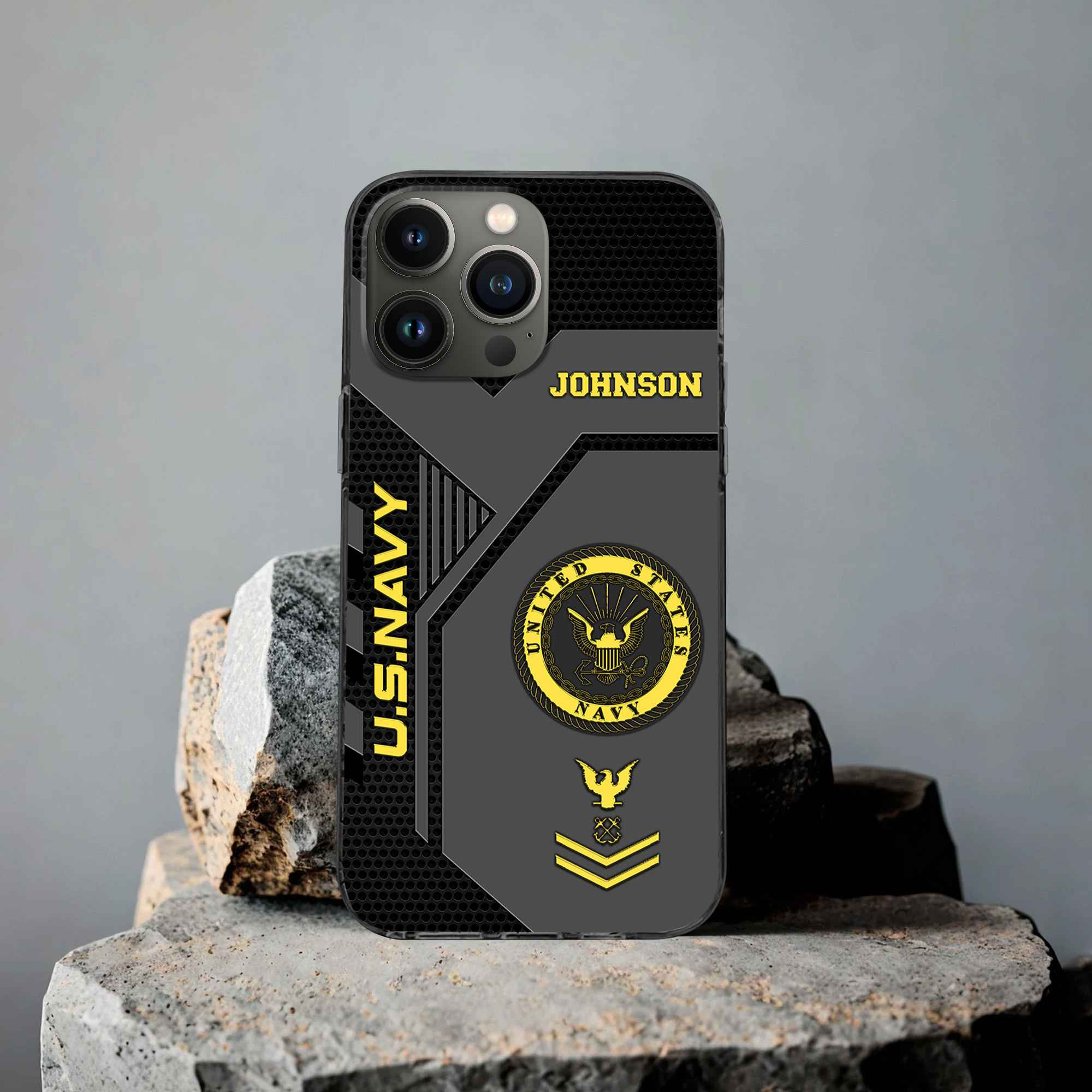 Premium US Navy Phone Case VPVC506602, Custom Name, Rank, Gifts For Navy Veteran, Best Gifts On Father’s Day, Armed Forces Day, Independence Day, Veterans Day