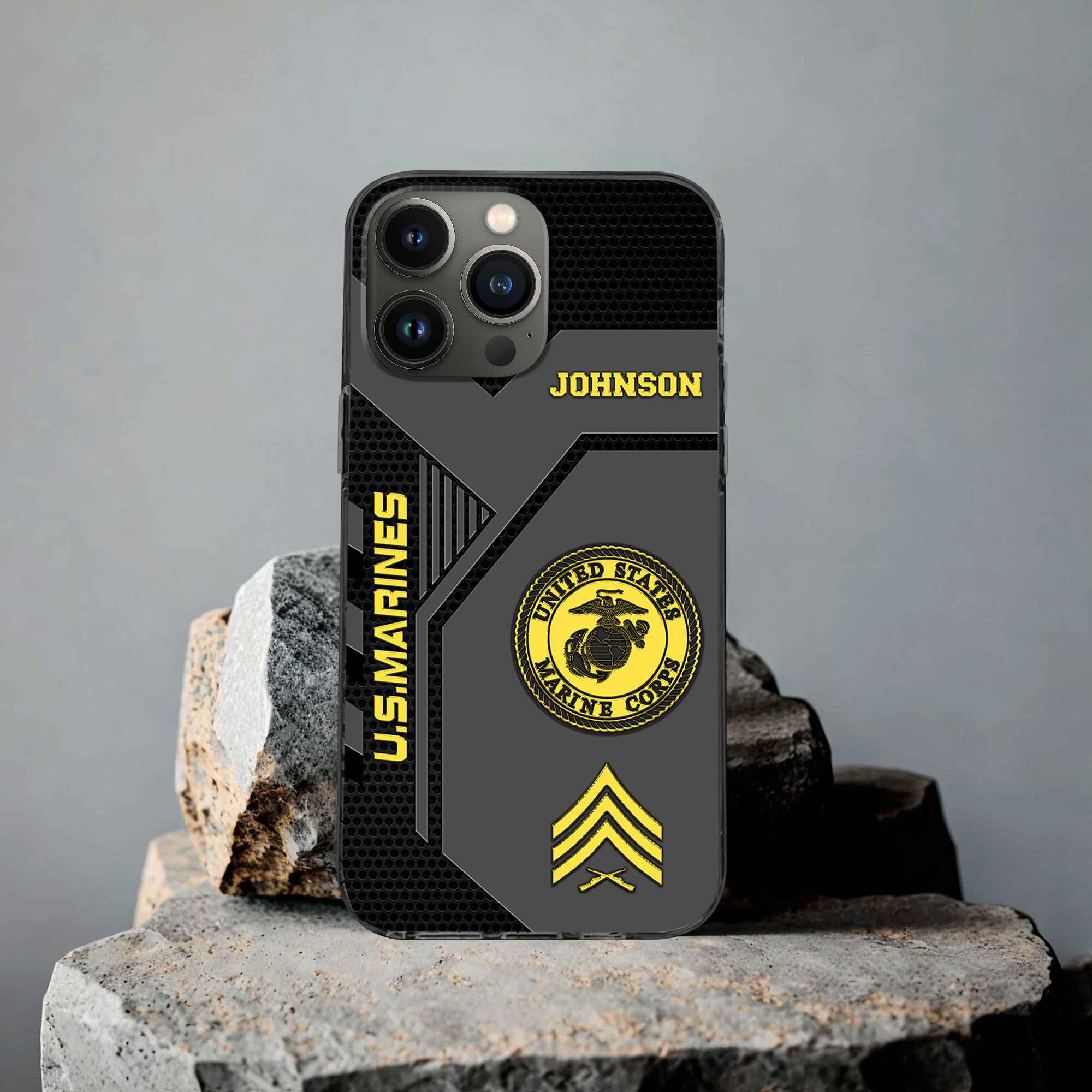 Premium USMC Phone Case VPVC506603, Custom Name, Rank, Gifts For Marine Veteran, Best Gifts On Father’s Day, Armed Forces Day, Independence Day, Veterans Day