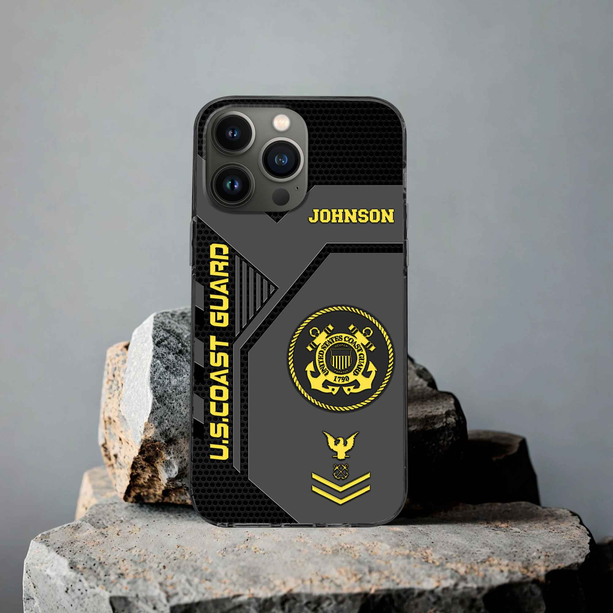 Premium USCG Phone Case VPVC506605, Custom Name, Rank, Gifts For Coast Guard Veteran, Best Gifts On Father’s Day, Armed Forces Day, Independence Day, Veterans Day