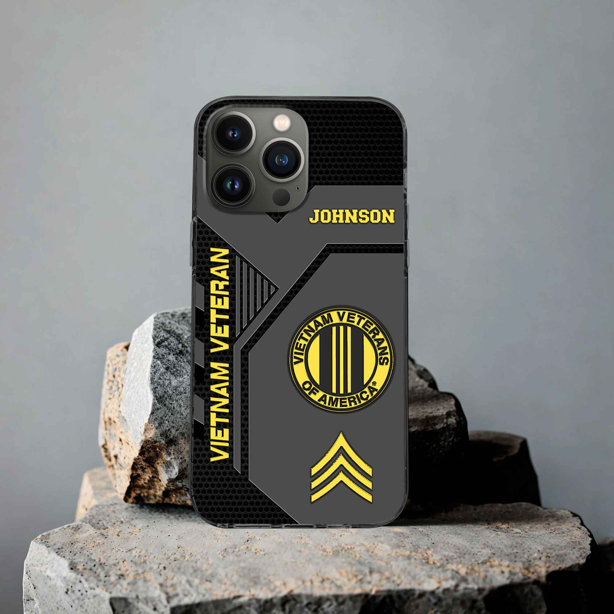 Premium Vietnam Veteran Phone Case VPVC506606, Custom Name, Rank, Gifts For Vietnam Veteran, Best Gifts On Father’s Day, Armed Forces Day, Independence Day, Veterans Day