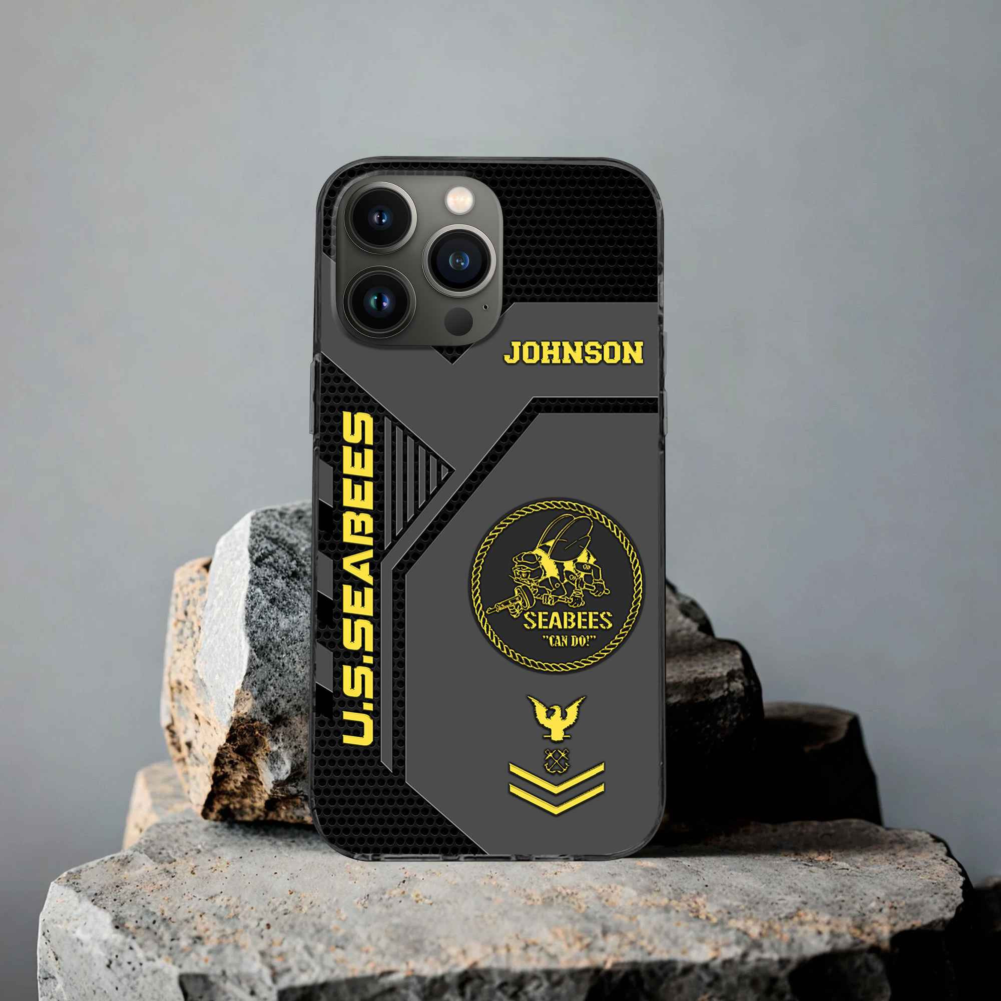 Premium US Seabees Phone Case VPVC506609, Custom Name, Rank, Gifts For US Seabees, Best Gifts On Father’s Day, Armed Forces Day, Independence Day, Veterans Day