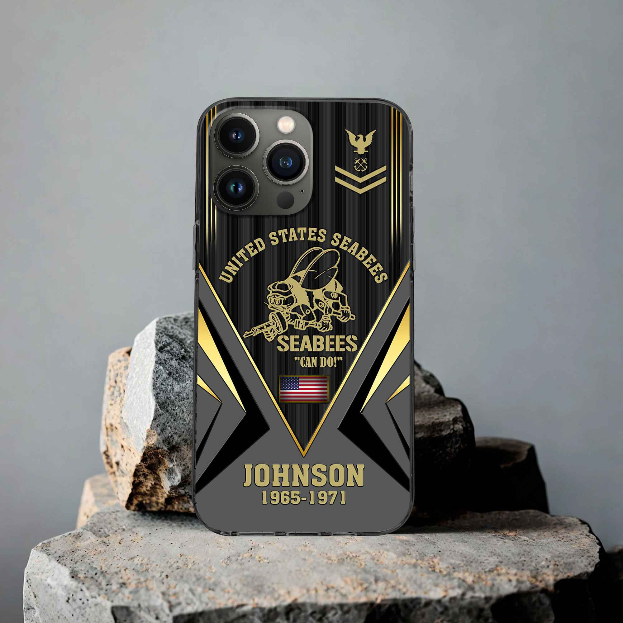 Unique Custom Name, Rank, Year, US Seabees Phone Case VPVC506809, Gifts For Seabees Veteran, Best Gifts On Father’s Day, Independence Day, Veterans Day