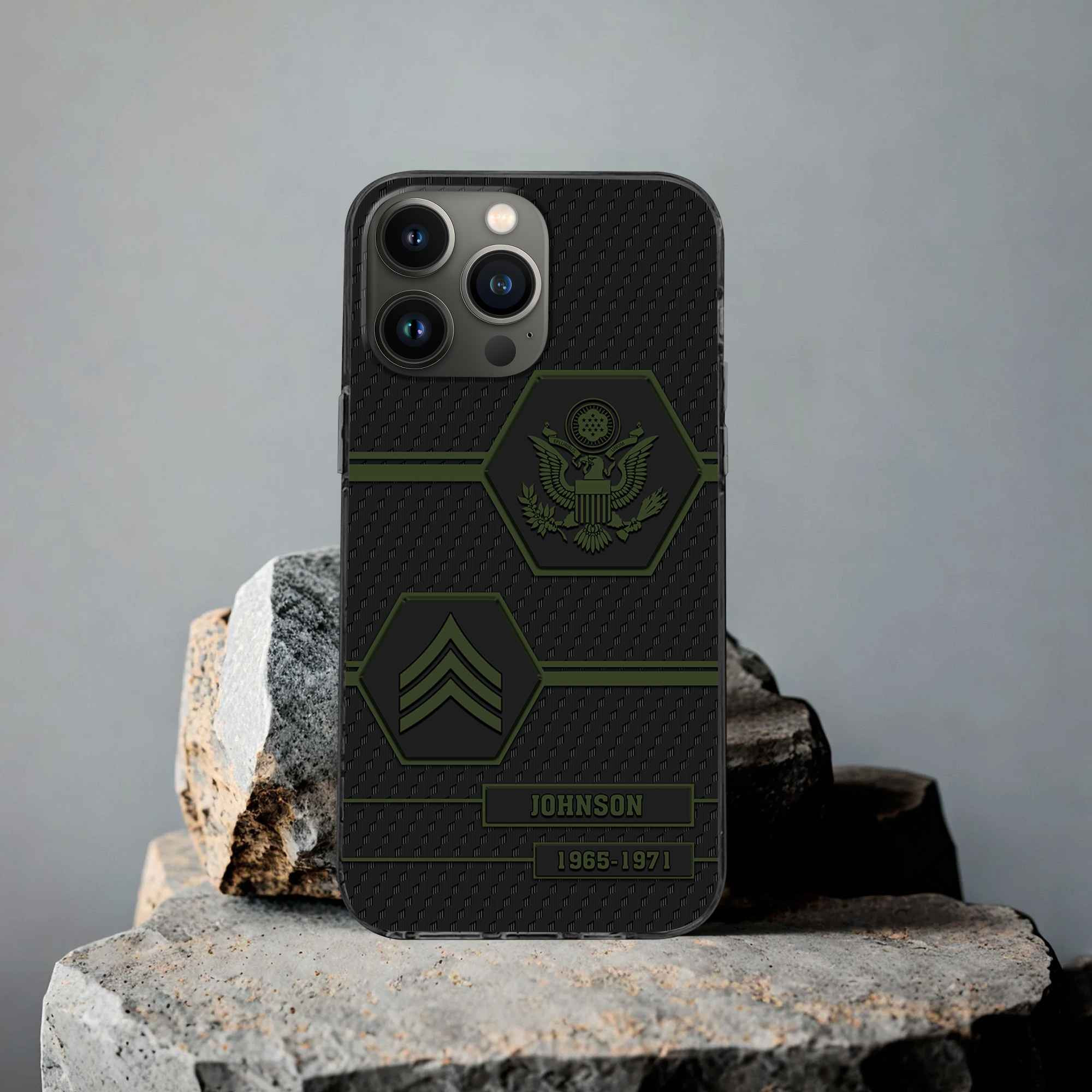 Premium US Army Phone Case VPVC507101, Custom Name, Rank, Year, Gifts For Army Veteran, Best Gifts On Father’s Day, Armed Forces Day, Independence Day, Veterans Day