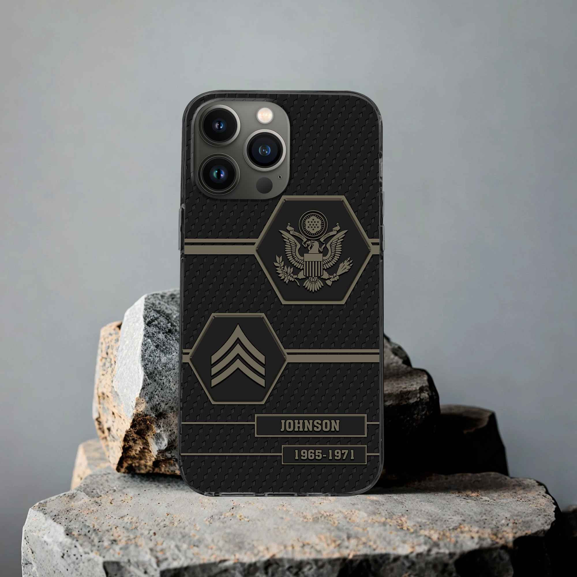 Premium US Army Phone Case VPVC507110, Custom Name, Rank, Year, Gifts For Army Veteran, Best Gifts On Father’s Day, Armed Forces Day, Independence Day, Veterans Day