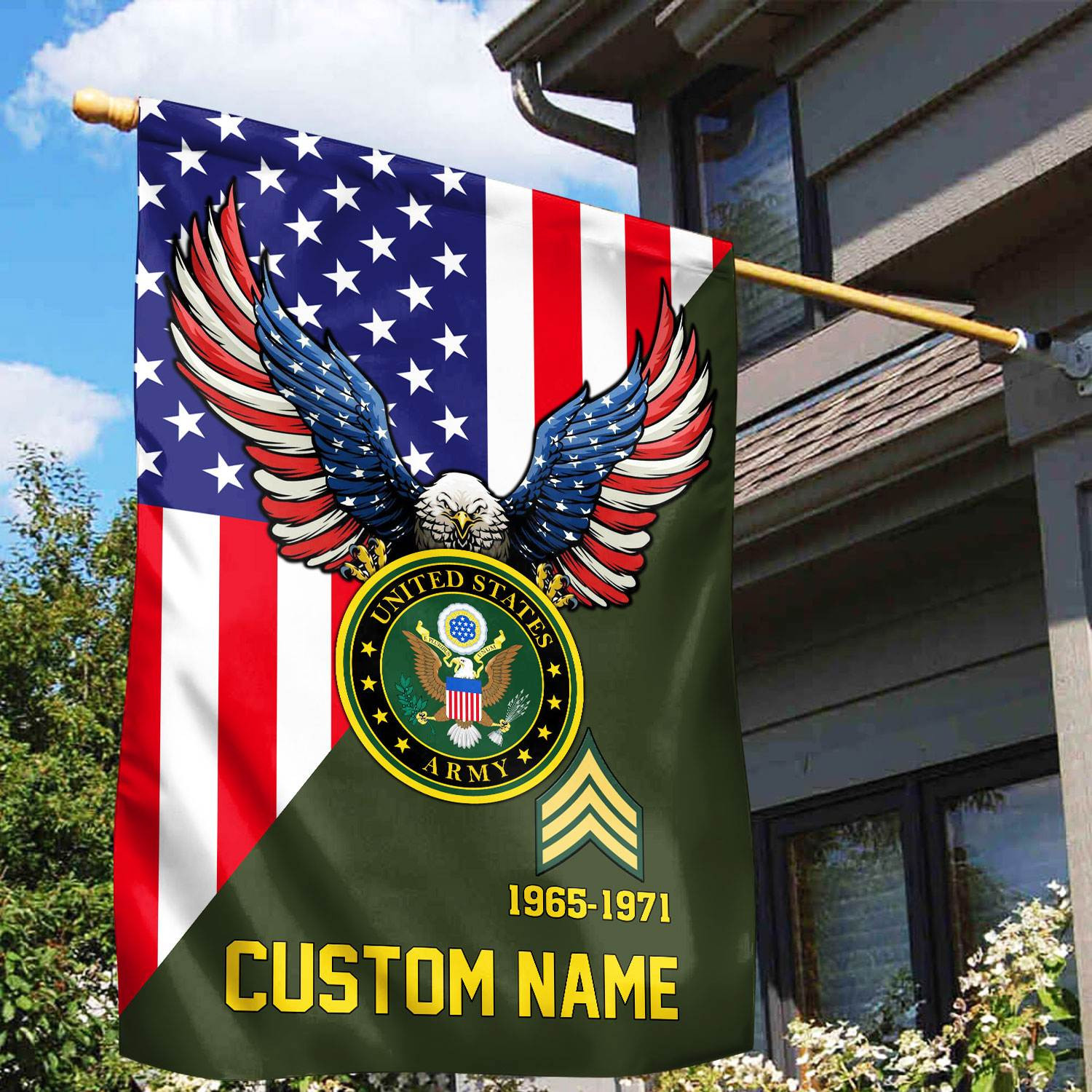 Premium Custom US Army Veteran Flag VPVC110801, Gift For Army Veteran, American Flag, Patriotic Flag, Garden Flag, House Flag, Gifts On Father’s Day, Independence Day, Veterans Day
