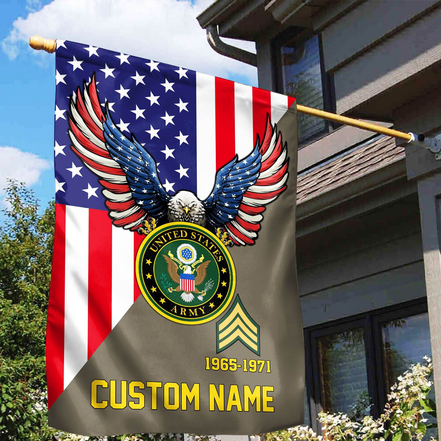 Premium Custom US Army Veteran Flag VPVC110810, Gift For Army Veteran, American Flag, Patriotic Flag, Garden Flag, House Flag, Gifts On Father’s Day, Independence Day, Veterans Day