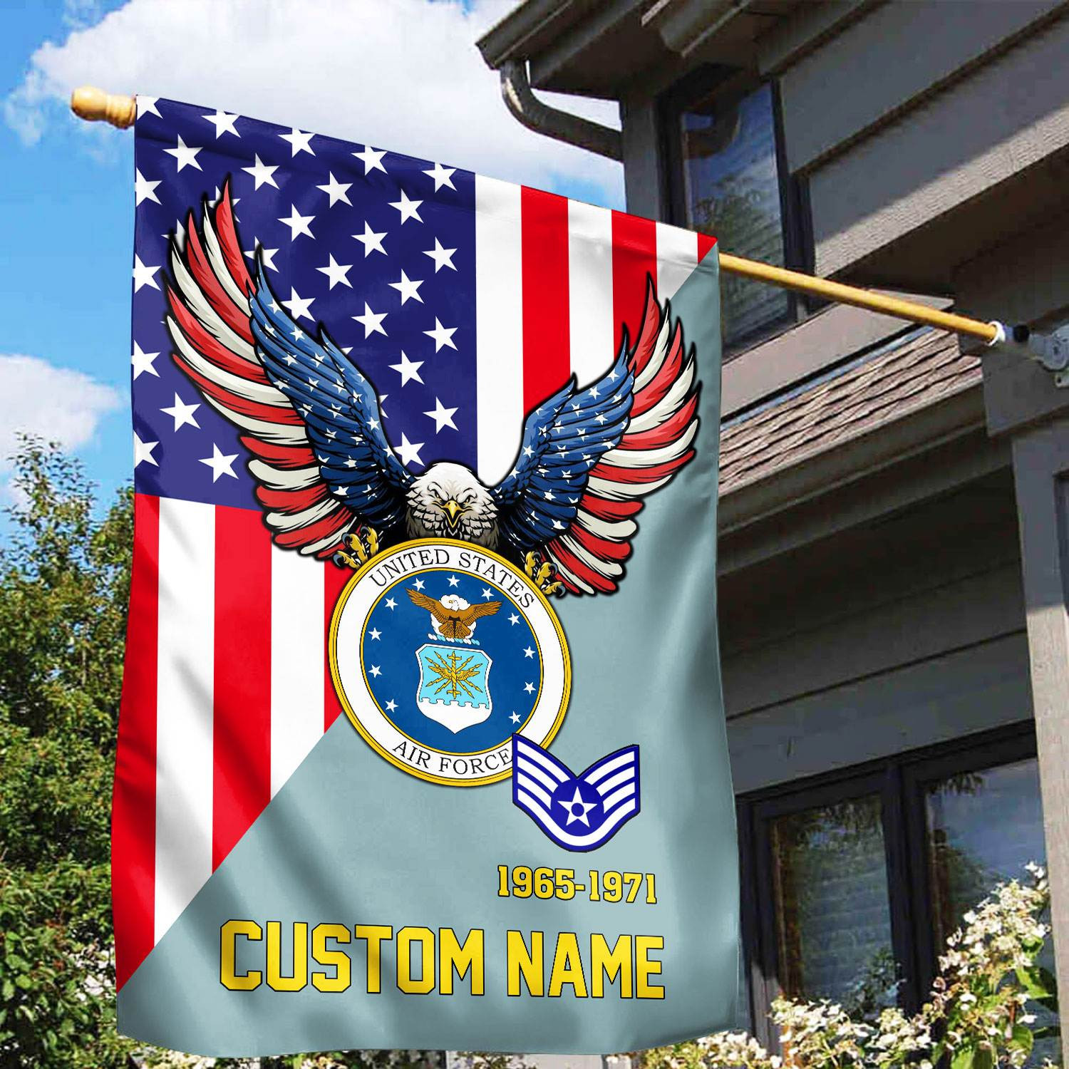 Premium Custom USAF Veteran Flag VPVC110804, Gift For Air Force Veteran, American Flag, Patriotic Flag, Garden Flag, House Flag, Gifts On Father’s Day, Independence Day, Veterans Day