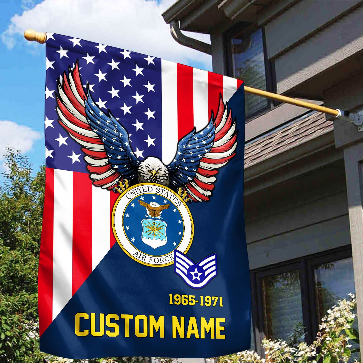 Premium Custom USAF Veteran Flag VPVC110812, Gift For Air Force Veteran, American Flag, Patriotic Flag, Garden Flag, House Flag, Gifts On Father’s Day, Independence Day, Veterans Day