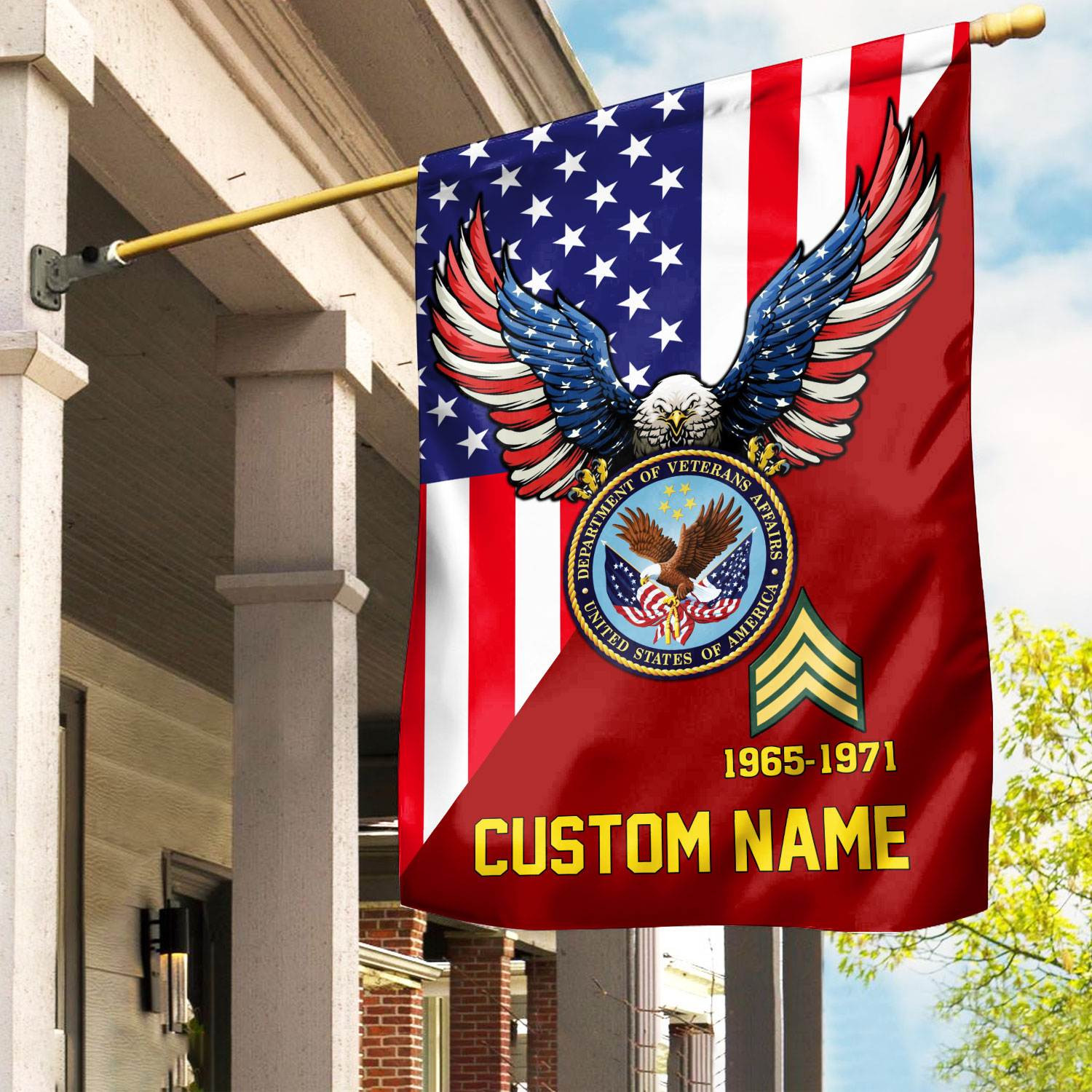 Premium Custom US Veteran Flag VPVC110807, Gift For US Veteran, American Flag, Patriotic Flag, Garden Flag, House Flag, Gifts On Father’s Day, Independence Day, Veterans Day