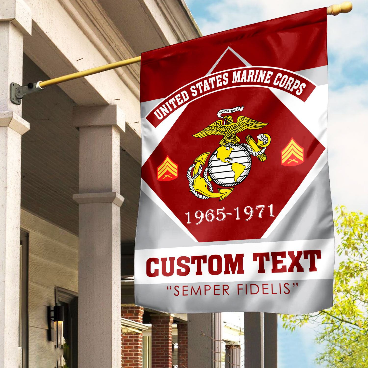 Premium Custom USMC Veteran Flag VPVC110903, Gift For Marine Veteran, American Flag, Patriotic Flag, Garden Flag, House Flag, Gifts On Father’s Day, Independence Day, Veterans Day