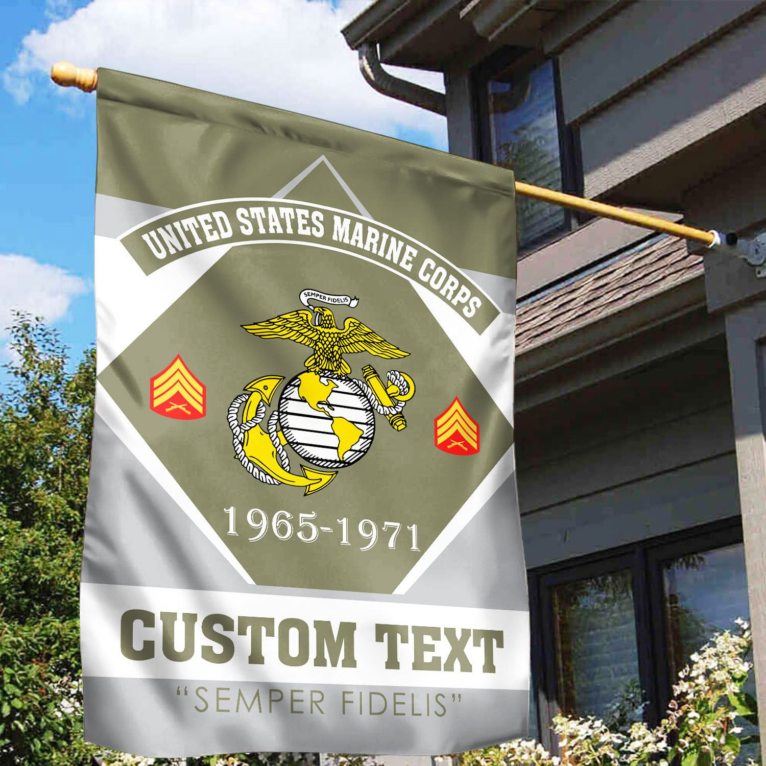 Premium Custom USMC Veteran Flag VPVC110911, Gift For Marine Veteran, American Flag, Patriotic Flag, Garden Flag, House Flag, Gifts On Father’s Day, Independence Day, Veterans Day