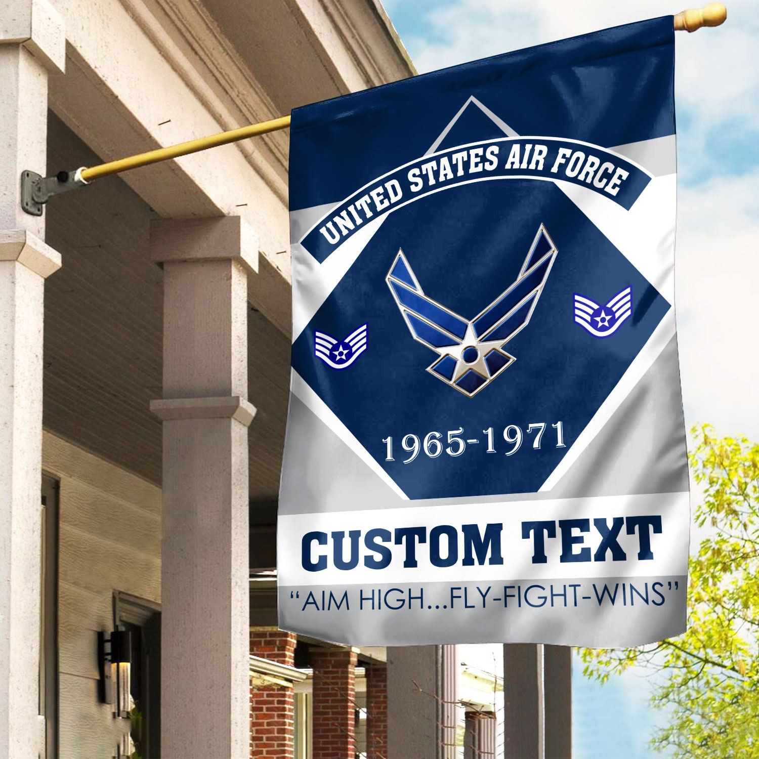 Premium Custom USAF Veteran Flag VPVC110904, Gift For Air Force Veteran, American Flag, Patriotic Flag, Garden Flag, House Flag, Gifts On Father’s Day, Independence Day, Veterans Day