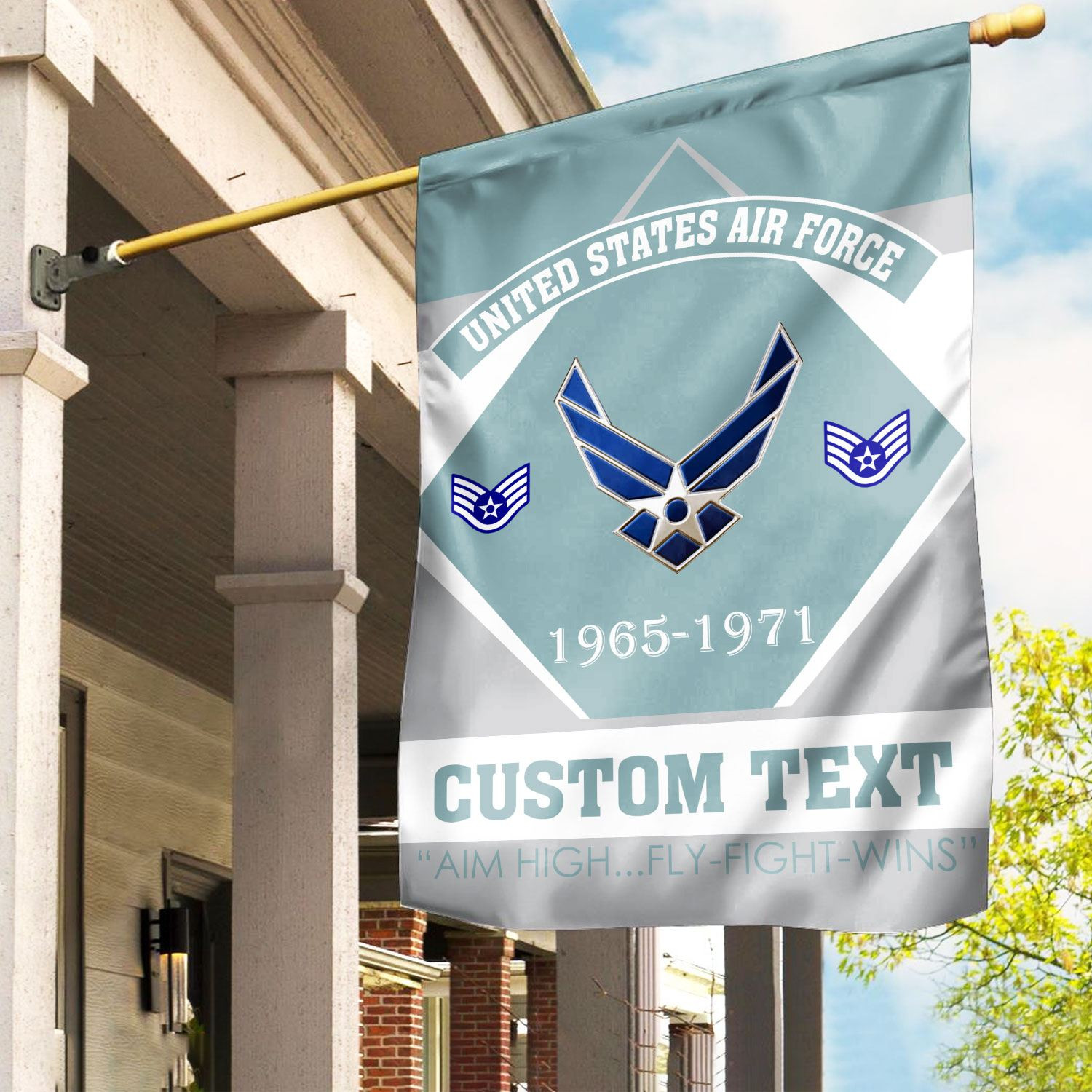 Premium Custom USAF Veteran Flag VPVC110912, Gift For Air Force Veteran, American Flag, Patriotic Flag, Garden Flag, House Flag, Gifts On Father’s Day, Independence Day, Veterans Day