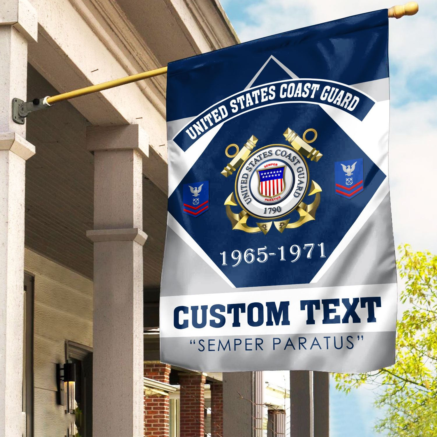 Premium Custom USCG Veteran Flag VPVC110905, Gift For Coast Guard Veteran, American Flag, Patriotic Flag, Garden Flag, House Flag, Gifts On Father’s Day, Independence Day, Veterans Day