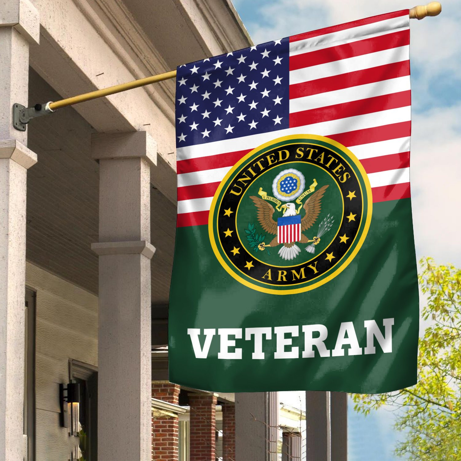 Premium US Army Veteran Flag VPVC111901, Custom Name, Rank, Year, Gift For Army Veteran, American Flag, Patriotic Flag, Garden Flag, House Flag, Gifts On Father’s Day, Independence Day, Veterans Day