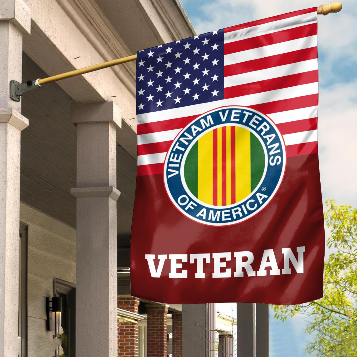 Premium Vietnam Veteran Flag VPVC111906, Custom Name, Rank, Year, Gift For Vietnam Veteran, American Flag, Patriotic Flag, Garden Flag, House Flag, Gifts On Father’s Day, Independence Day, Veterans Day