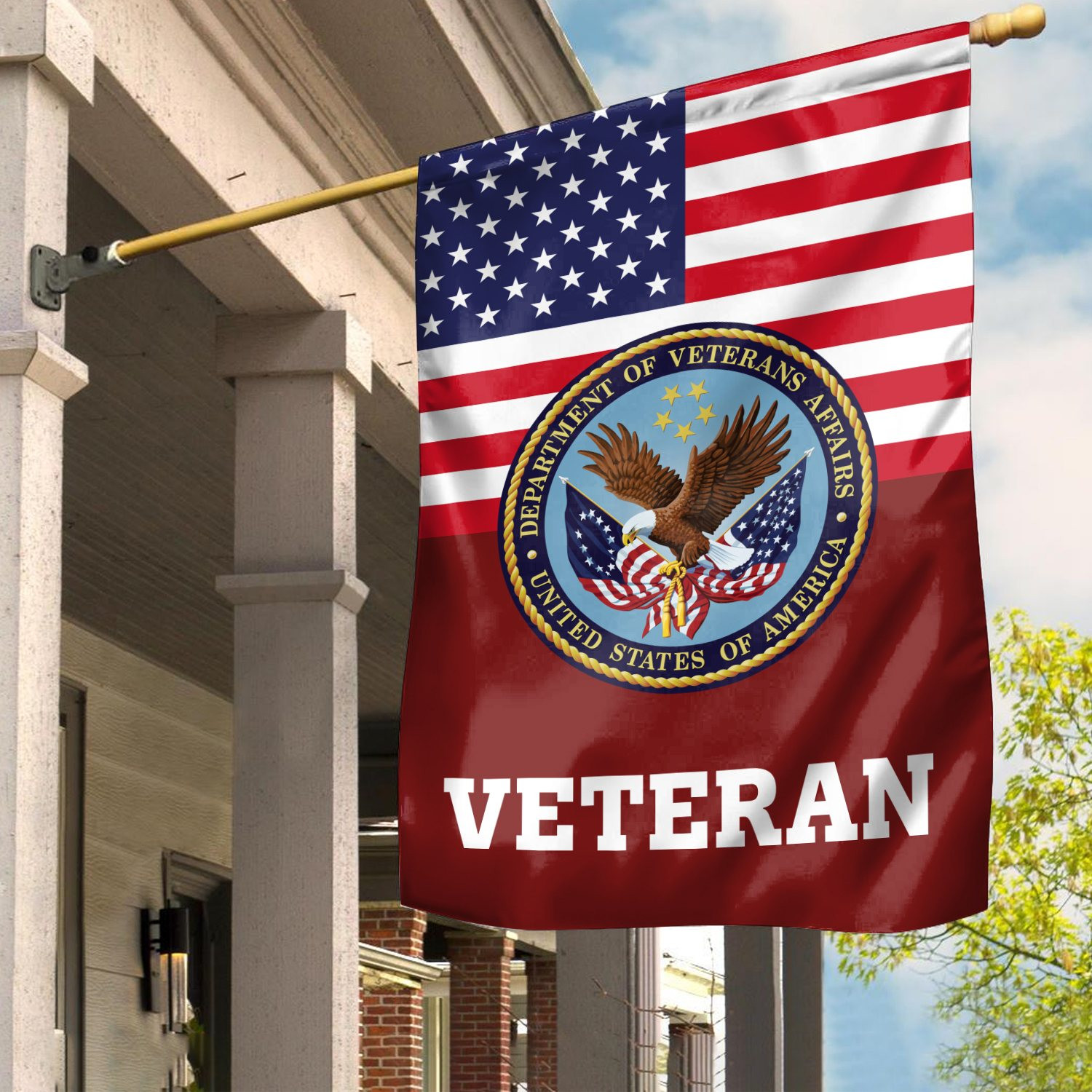 Premium US Veteran Flag VPVC111907, Custom Name, Rank, Year, Gift For US Veteran, American Flag, Patriotic Flag, Garden Flag, House Flag, Gifts On Father’s Day, Independence Day, Veterans Day