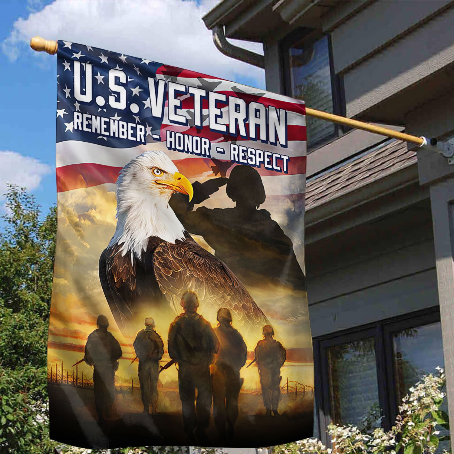 Unique US Veteran Flag VPVC112301, Gift For US Veteran, American Flag, Patriotic Flag, Garden Flag, House Flag