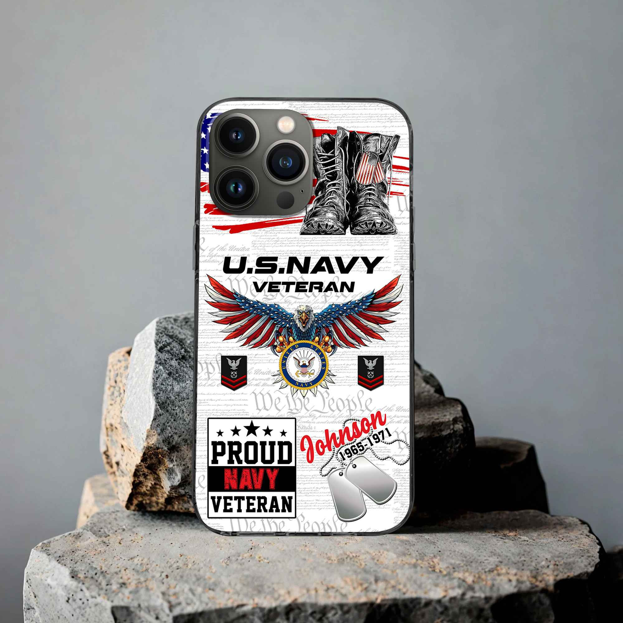 Unique Custom Name, Rank, Year, US Navy Phone Case VPVC507302, Gifts For Navy Veteran, Best Gifts On Father’s Day, Independence Day, Veterans Day
