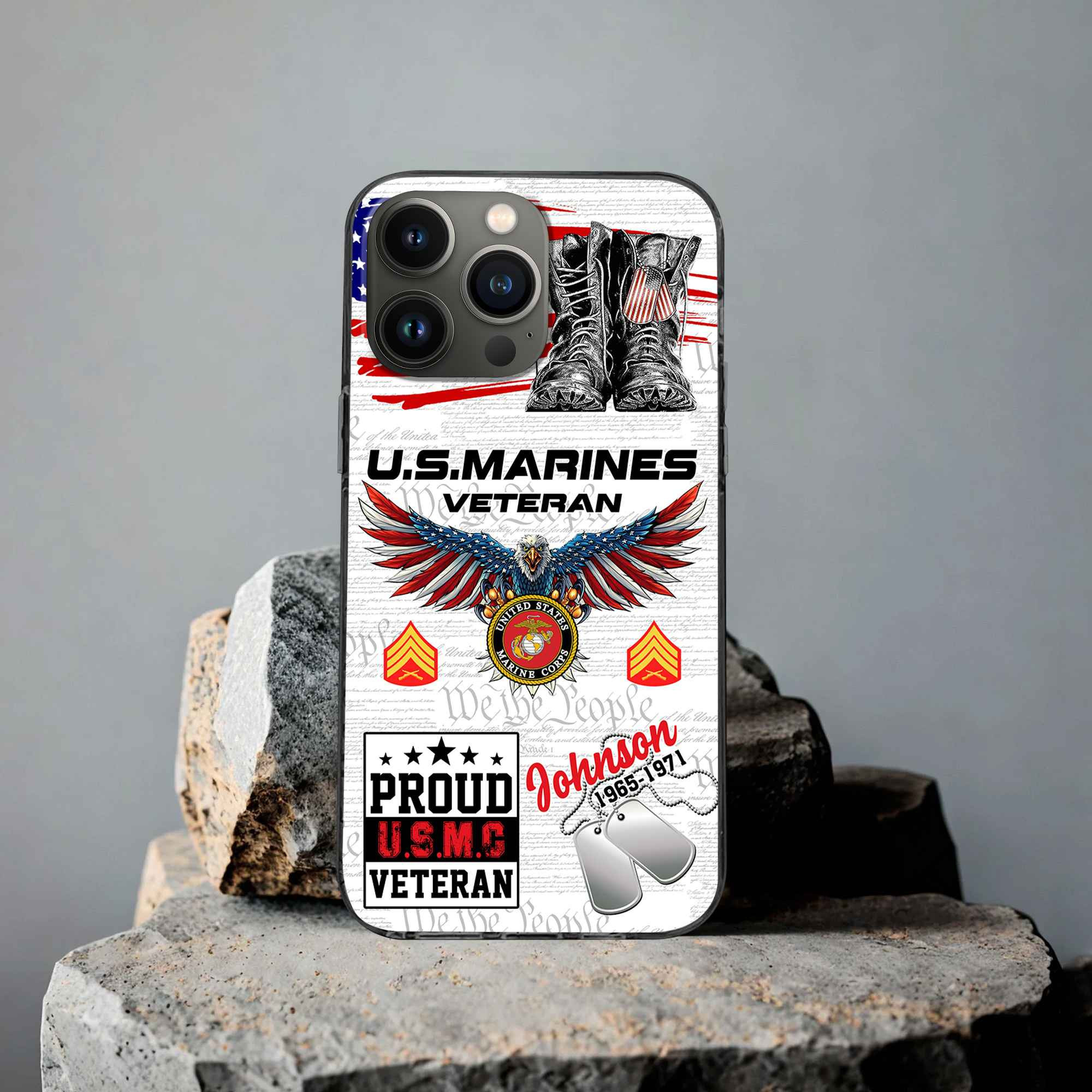 Unique Custom Name, Rank, Year, USMC Phone Case VPVC507303, Gifts For Marine Veteran, Best Gifts On Father’s Day, Independence Day, Veterans Day