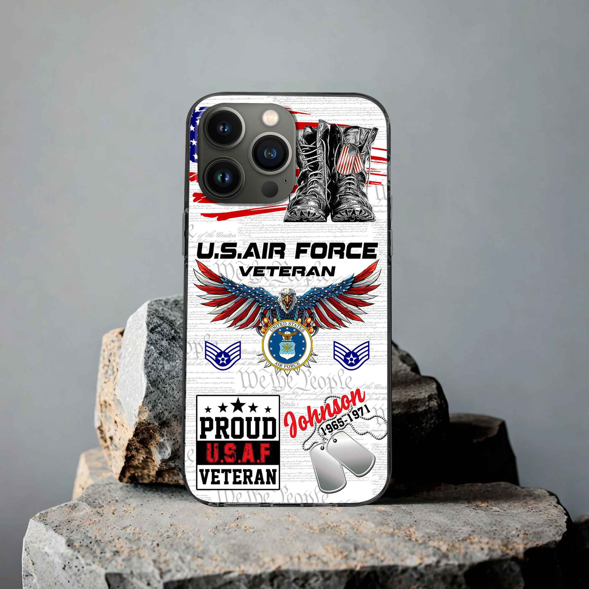 Unique Custom Name, Rank, Year, USAF Phone Case VPVC507304, Gifts For Air Force Veteran, Best Gifts On Father’s Day, Independence Day, Veterans Day