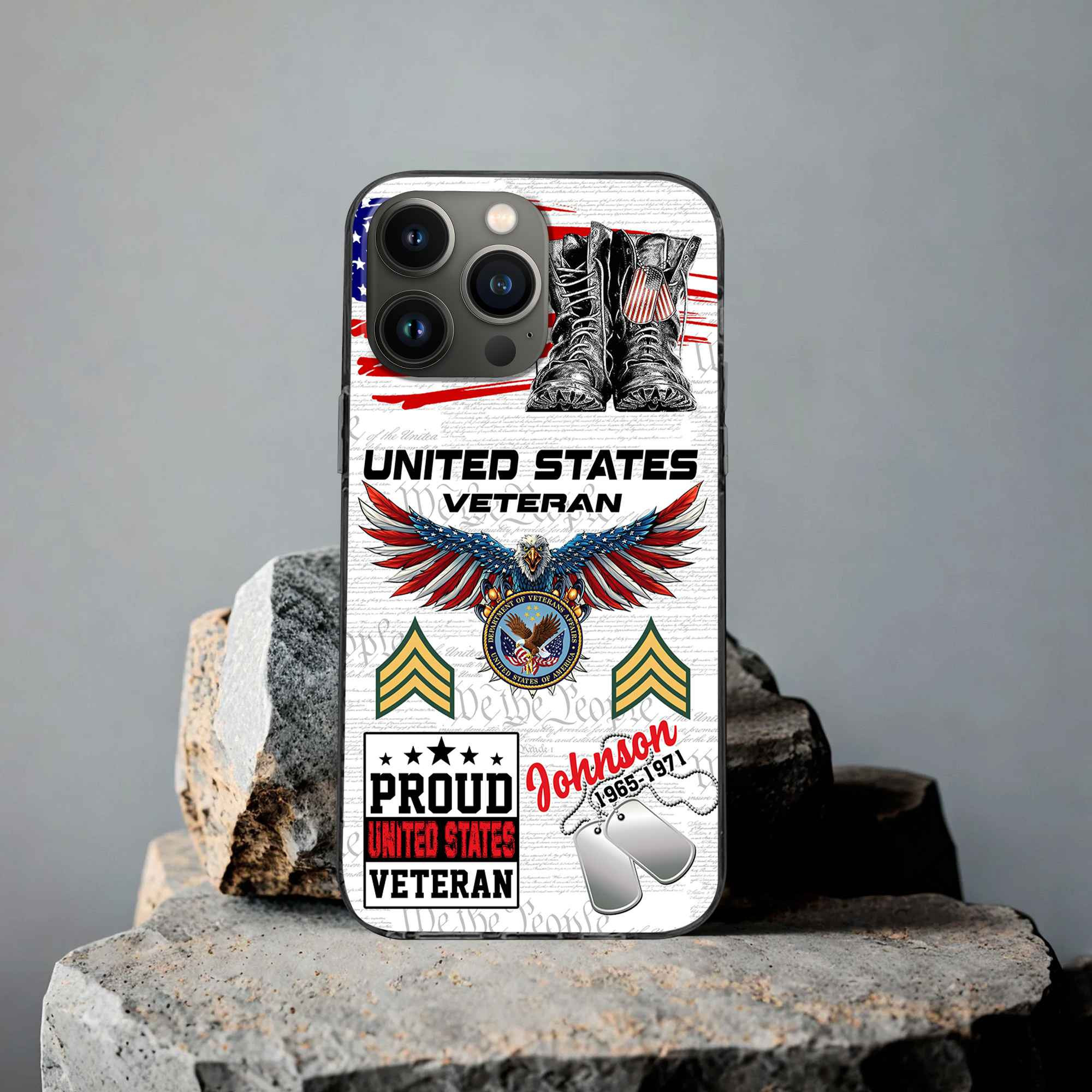 Unique Custom Name, Rank, Year, US Veteran Phone Case VPVC507307, Gifts For US Veteran, Best Gifts On Father’s Day, Independence Day, Veterans Day