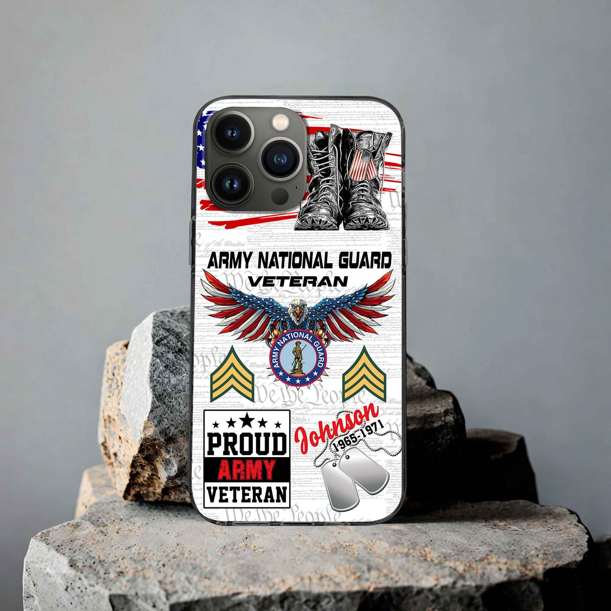 Unique Custom Name, Rank, Year, US Army National Guard Phone Case VPVC507308, Gifts For Army National Guard Veteran, Best Gifts On Father’s Day, Independence Day, Veterans Day