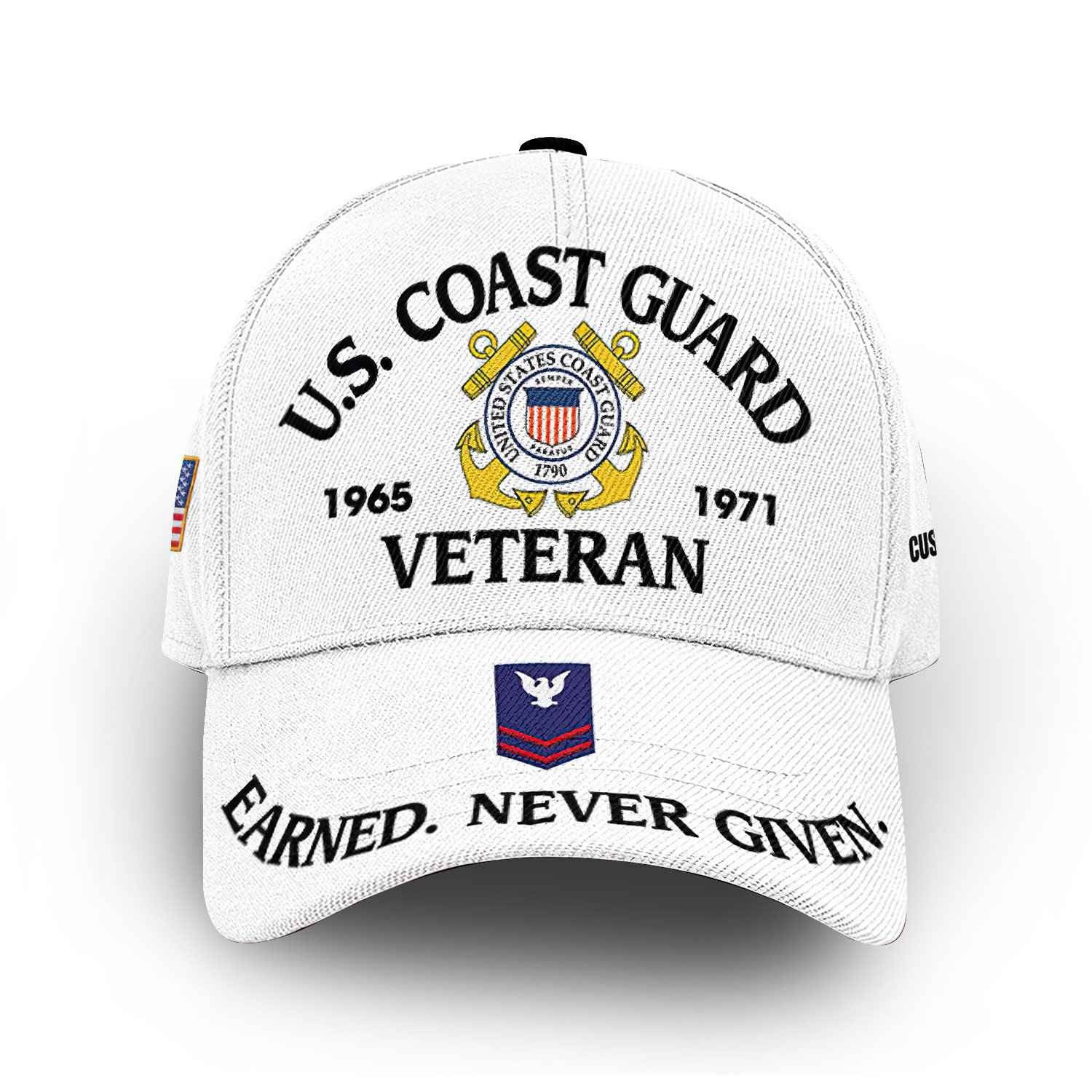Premium Custom USCG Cap VPVC014305, Gifts For Coast Guard Veteran, Best Gifts On Father’s Day, Armed Forces Day, Independence Day, Veterans Day