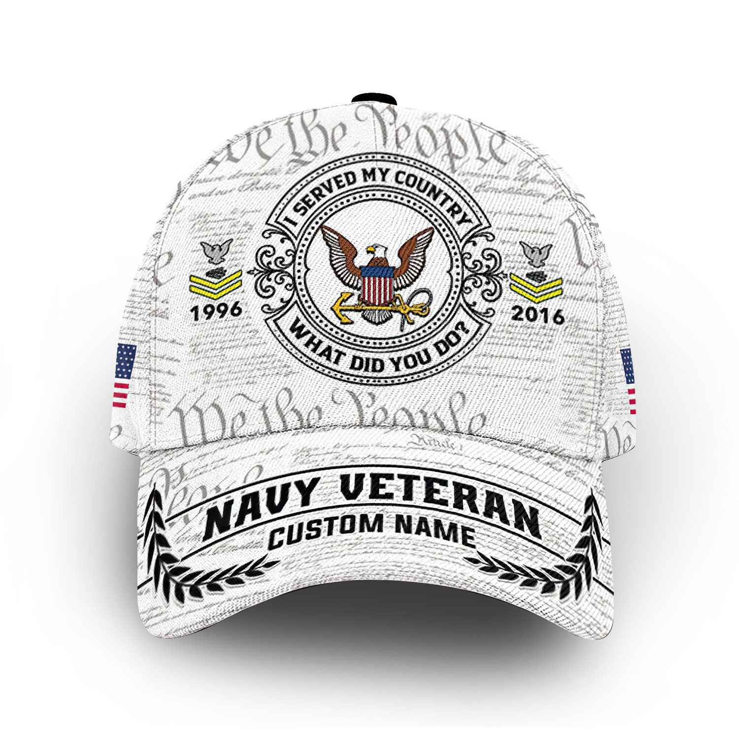 Unique Custom Name, Rank, Year, US Navy Cap VPVC014307, Gifts For Navy Veteran, Best Gifts On Father’s Day, Independence Day, Veterans Day