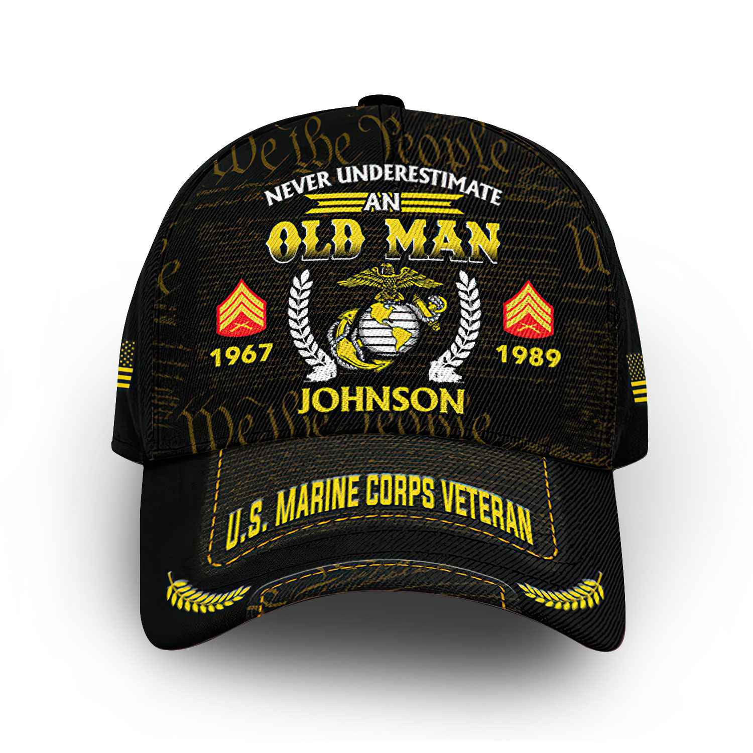 Premium Custom USMC Cap VPVC014403, Gifts For Marine Veteran, Best Gifts On Father’s Day, Armed Forces Day, Independence Day, Veterans Day