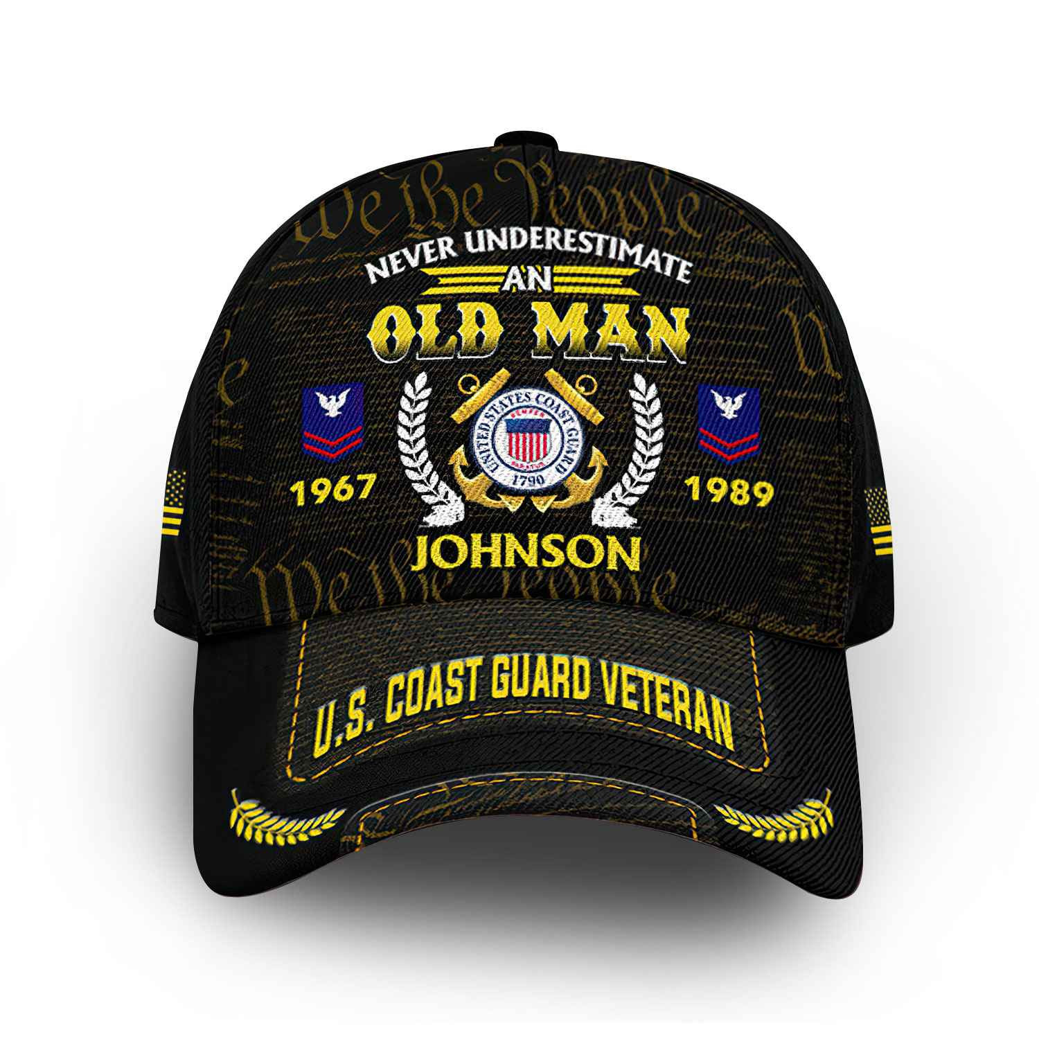 Premium Custom USCG Cap VPVC014405, Gifts For Coast Guard Veteran, Best Gifts On Father’s Day, Armed Forces Day, Independence Day, Veterans Day