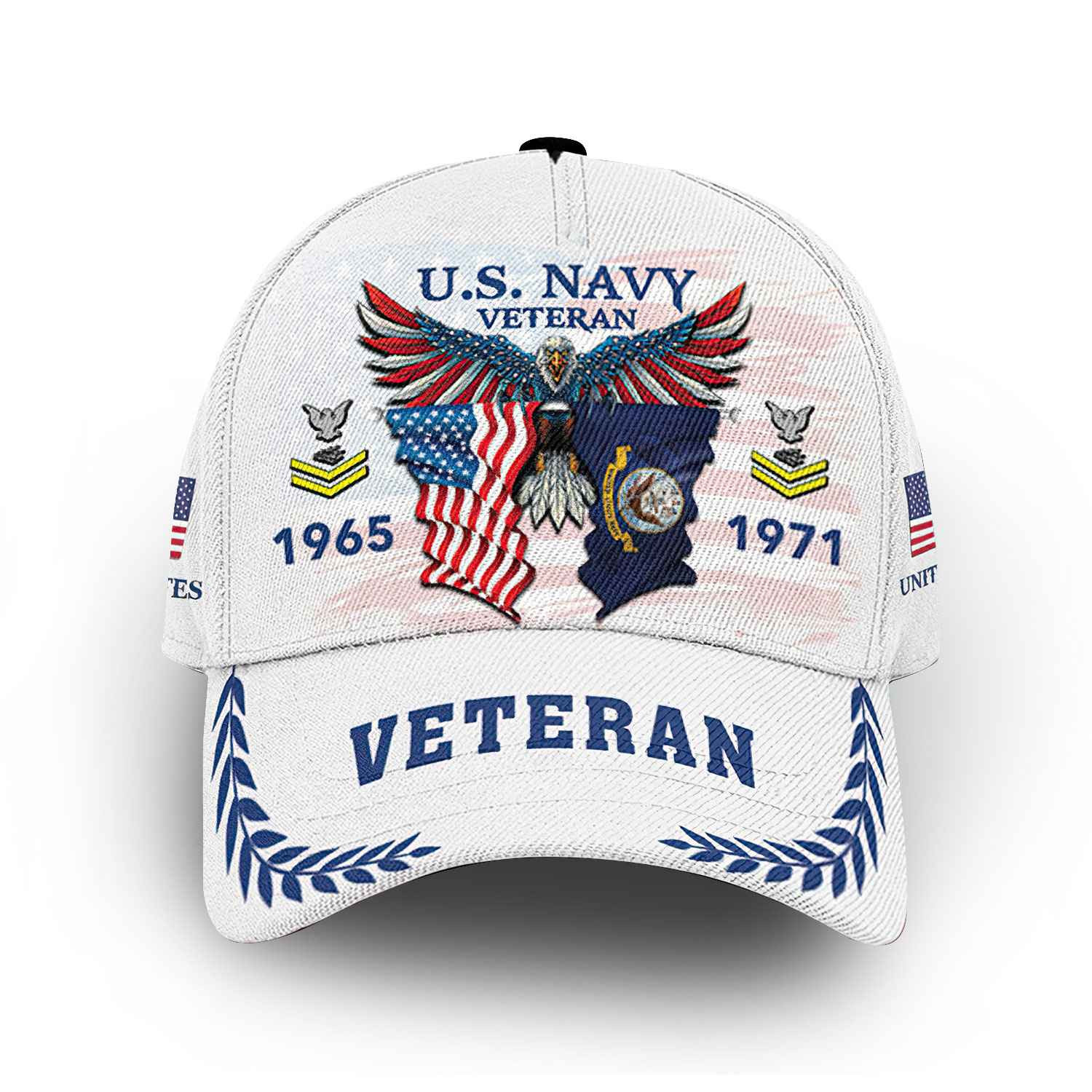 US Navy Custom Cap VPVC014407, Gifts For Navy Veteran, Best Gifts On Father’s Day, Armed Forces Day, Independence Day, Veterans Day