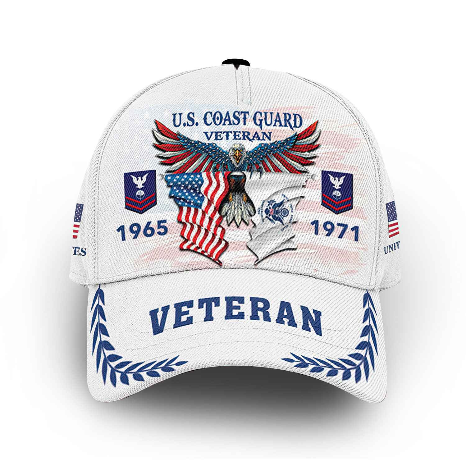 USCG Custom Cap VPVC014410, Gifts For Coast Guard Veteran, Best Gifts On Father’s Day, Armed Forces Day, Independence Day, Veterans Day
