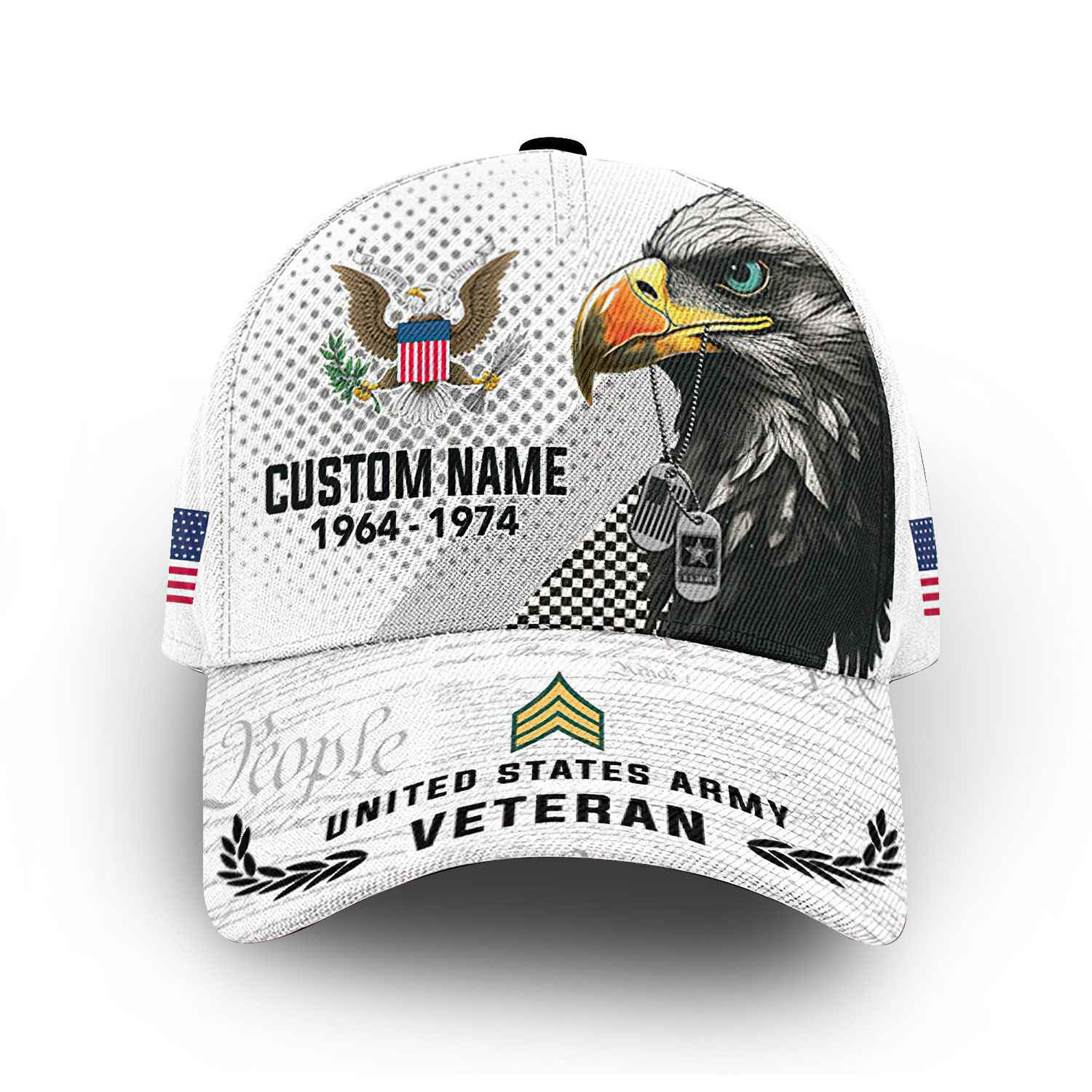 Premium US Army Cap VPVC014501, Custom Name, Rank, Year, Gifts For Army Veteran, Best Gifts On Father’s Day, Armed Forces Day, Independence Day, Veterans Day