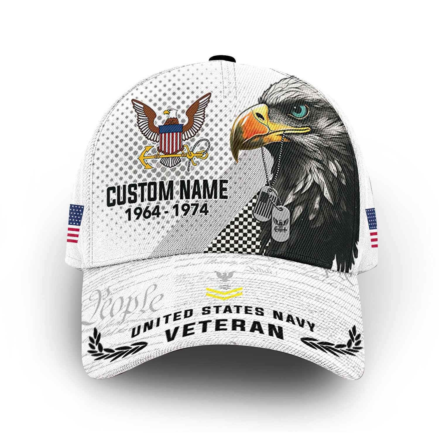 Premium US Navy Cap VPVC014502, Custom Name, Rank, Year, Gifts For Navy Veteran, Best Gifts On Father’s Day, Armed Forces Day, Independence Day, Veterans Day