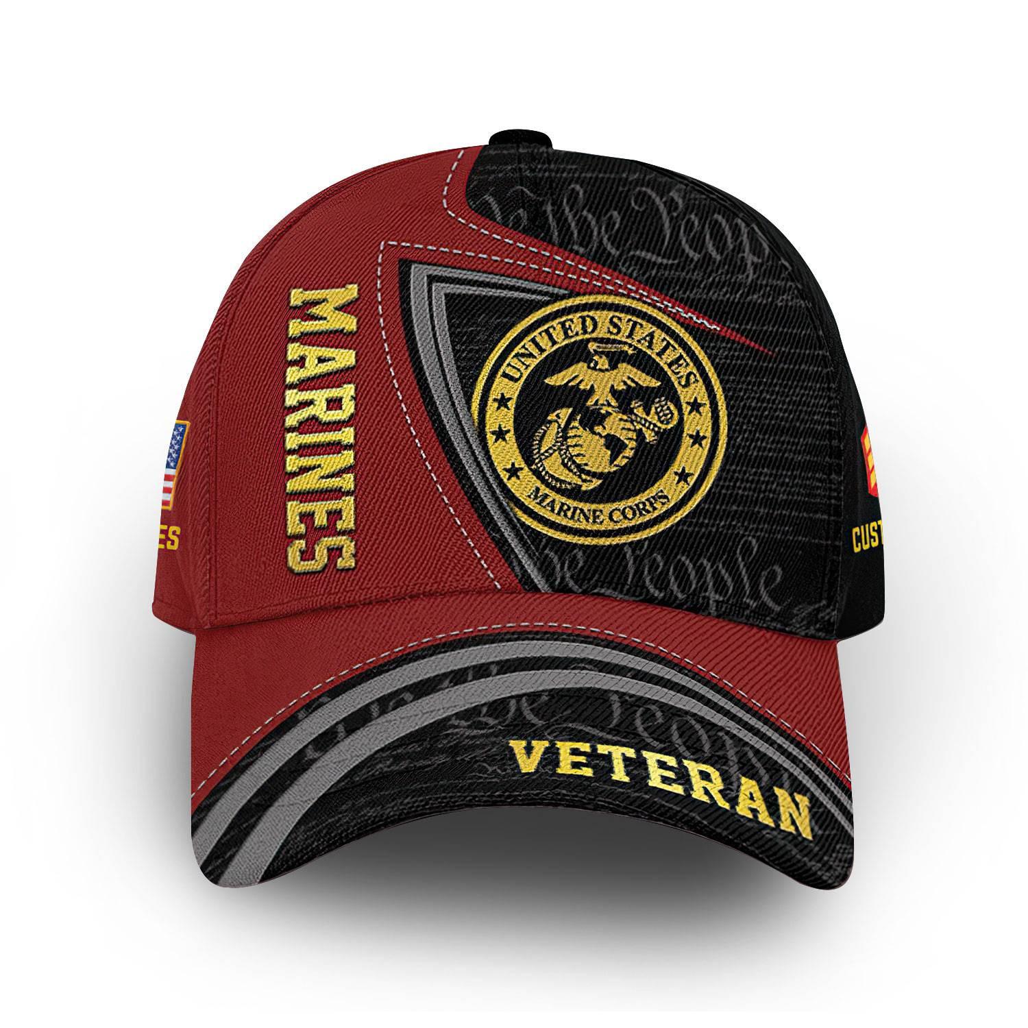 Unique Custom Name, Rank, USMC Cap VPVC014603, Gifts For Marine Veteran, Best Gifts On Father’s Day, Independence Day, Veterans Day