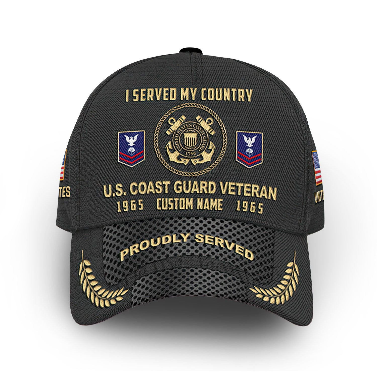 USCG Custom Cap VPVC014705, Gifts For Coast Guard Veteran, Best Gifts On Father’s Day, Armed Forces Day, Independence Day, Veterans Day