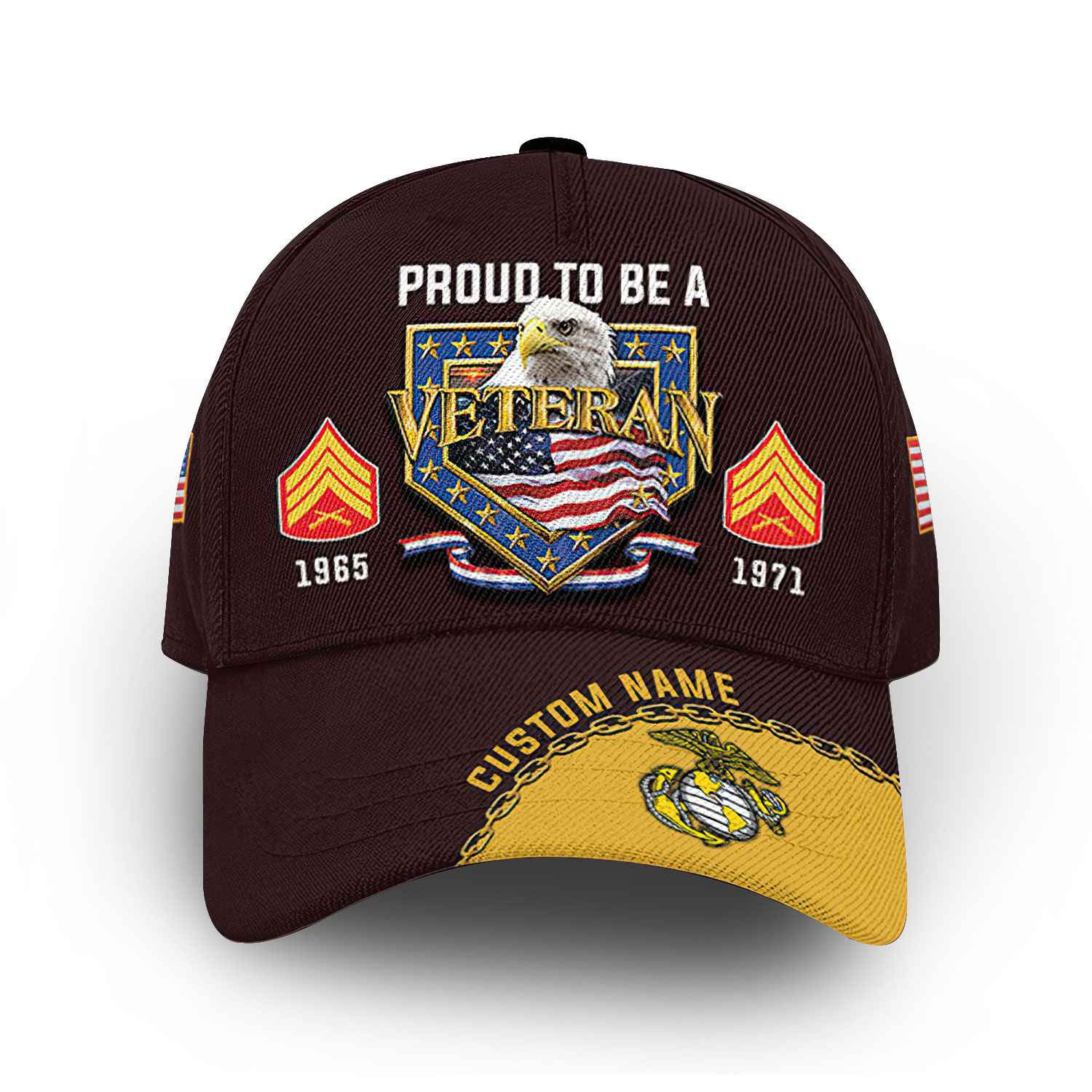 Premium USMC Cap VPVC014708, Custom Name, Rank, Year, Gifts For Marine Veteran, Best Gifts On Father’s Day, Armed Forces Day, Independence Day, Veterans Day