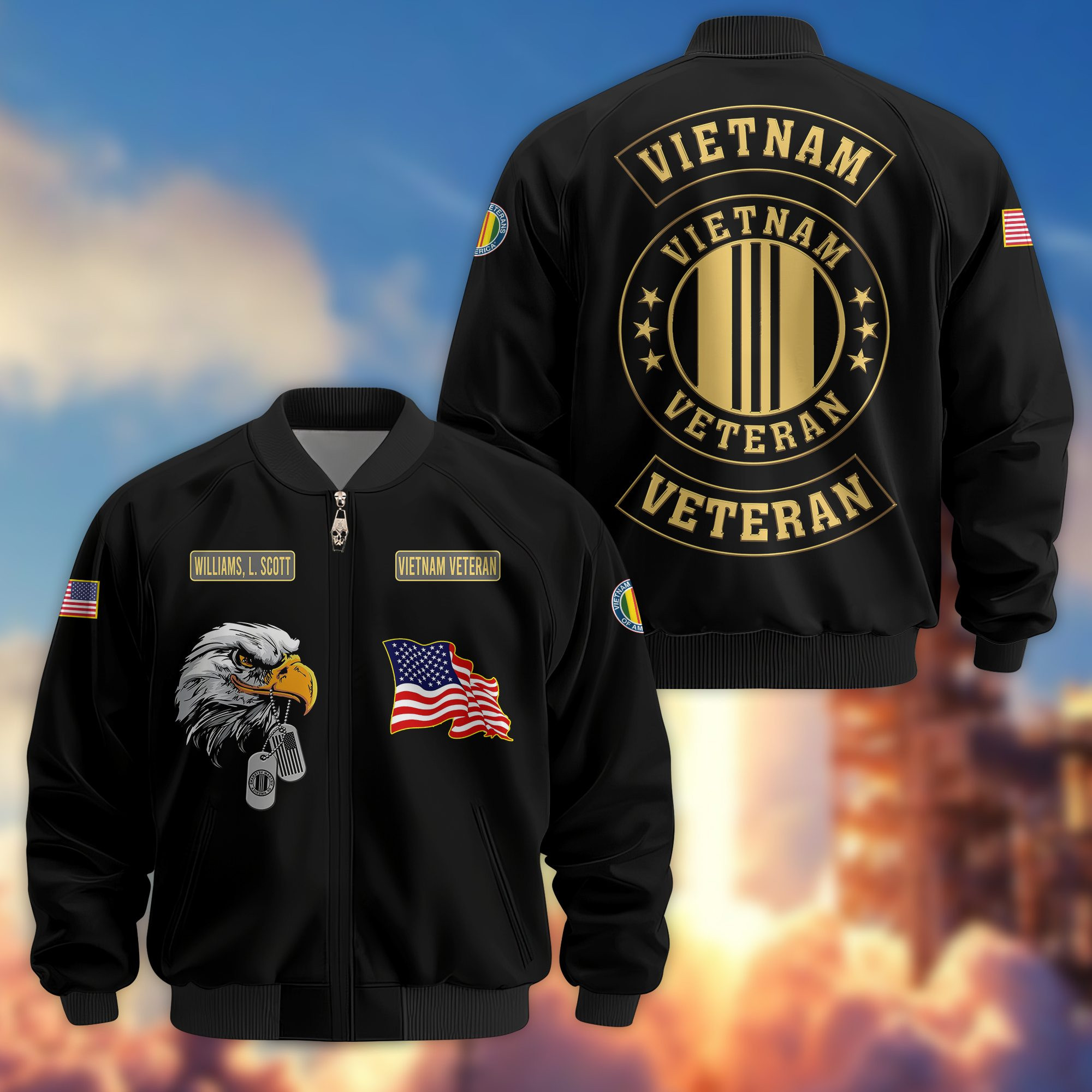 Premium Personalized Vietnam Veteran Bomber Jacket BPVC020410