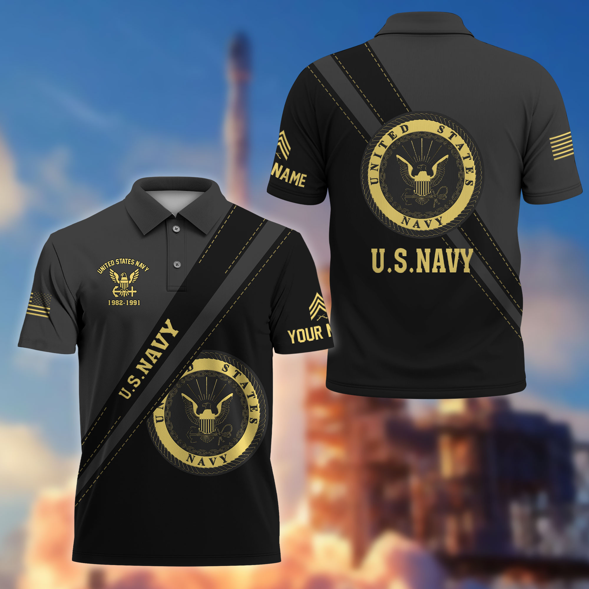 Premium Custom US Navy Polo Shirt VPVC214202, Gifts For Navy Veteran, Best Gifts On Father’s Day, Armed Forces Day, Independence Day, Veterans Day