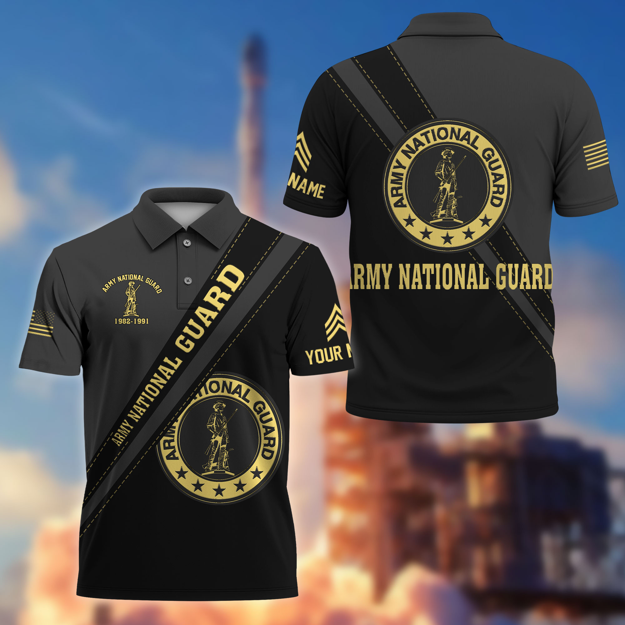Premium Custom US Army National Guard Polo Shirt VPVC214208, Gifts For Army National Guard Veteran, Best Gifts On Father’s Day, Armed Forces Day, Independence Day, Veterans Day