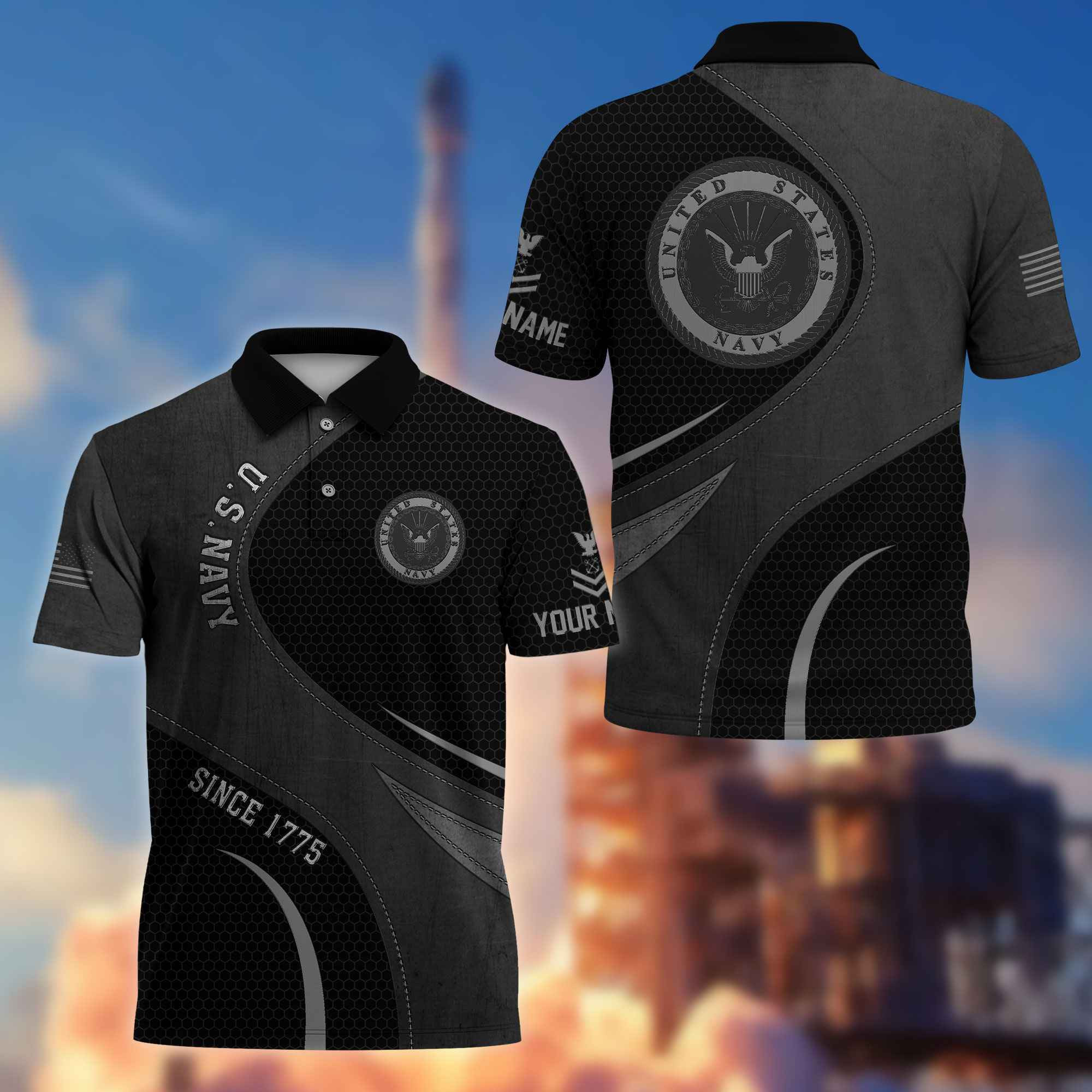 US Navy Custom Polo Shirt VPVC214402, Gifts For Navy Veteran, Best Gifts On Father’s Day, Armed Forces Day, Independence Day, Veterans Day