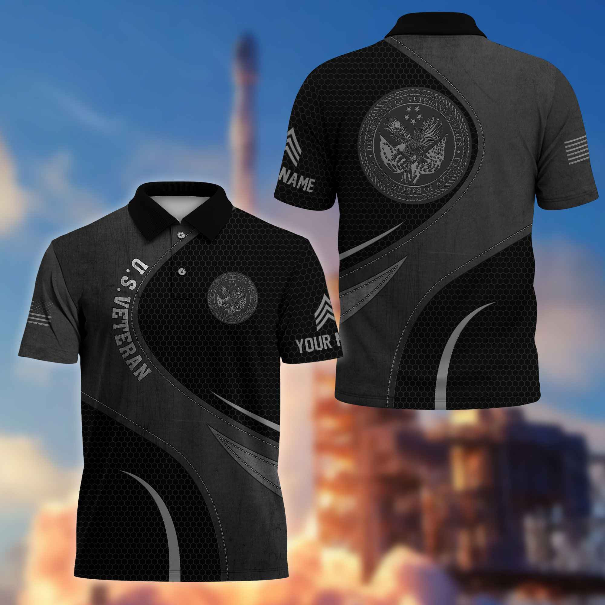 US Veteran Custom Polo Shirt VPVC214407, Gifts For US Veteran, Best Gifts On Father’s Day, Armed Forces Day, Independence Day, Veterans Day
